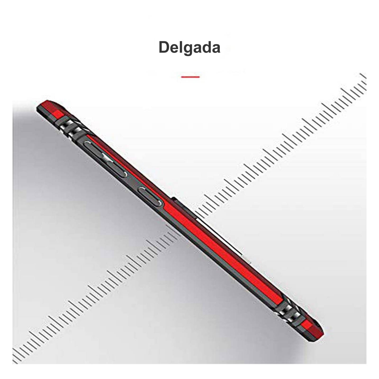 Funda Uso Rudo Anillo Para Honor X9 Rojo