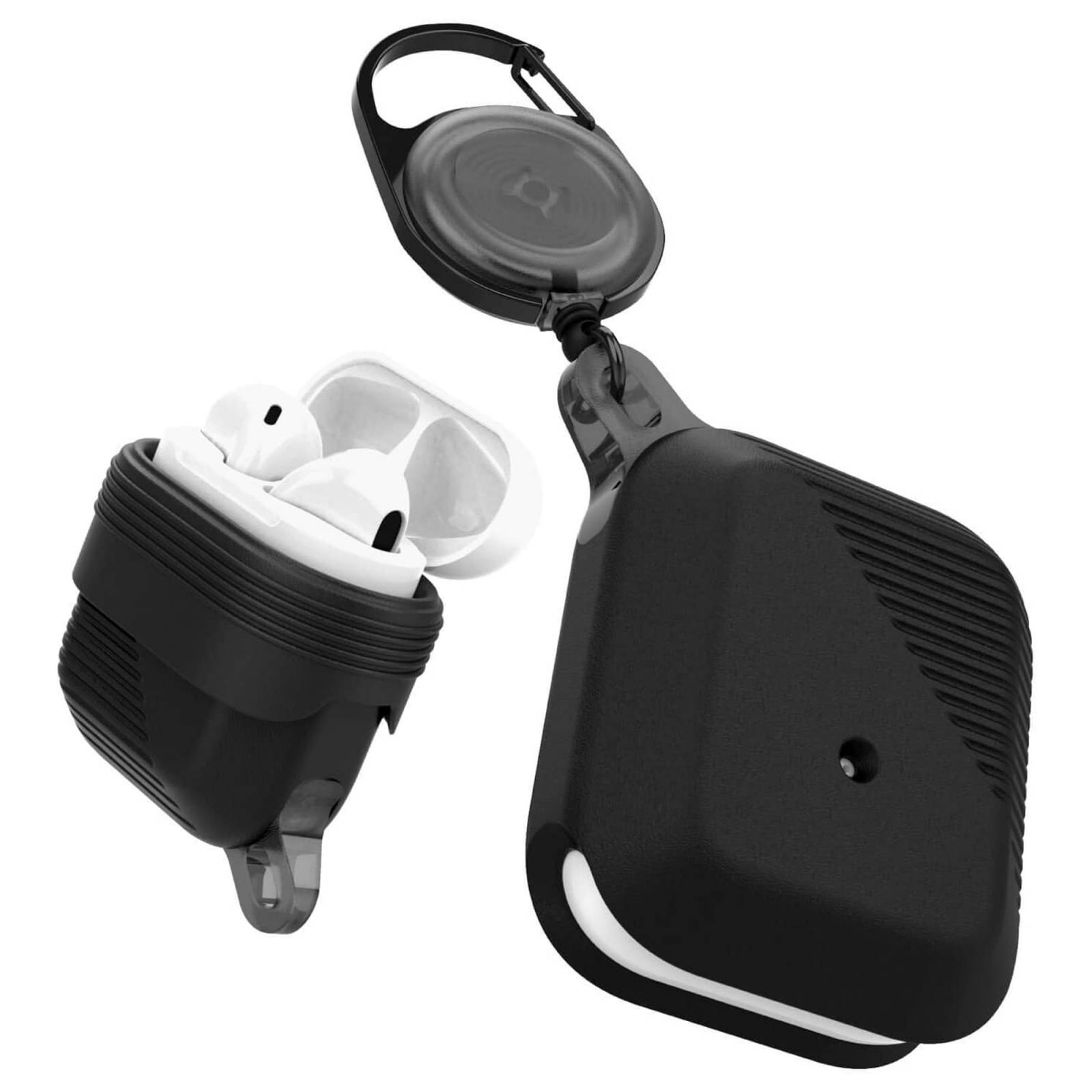 Funda Uso Rudo Raptic Radius Para AirPods 1 Y 2 Black.