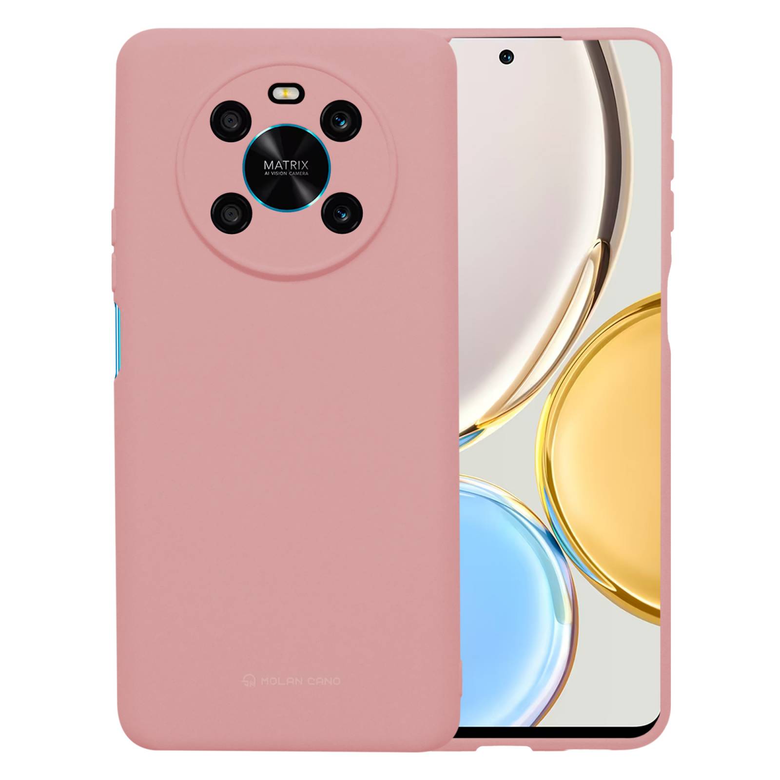 Funda De Silicón Suave Molan Cano Para Honor X9 Rosa