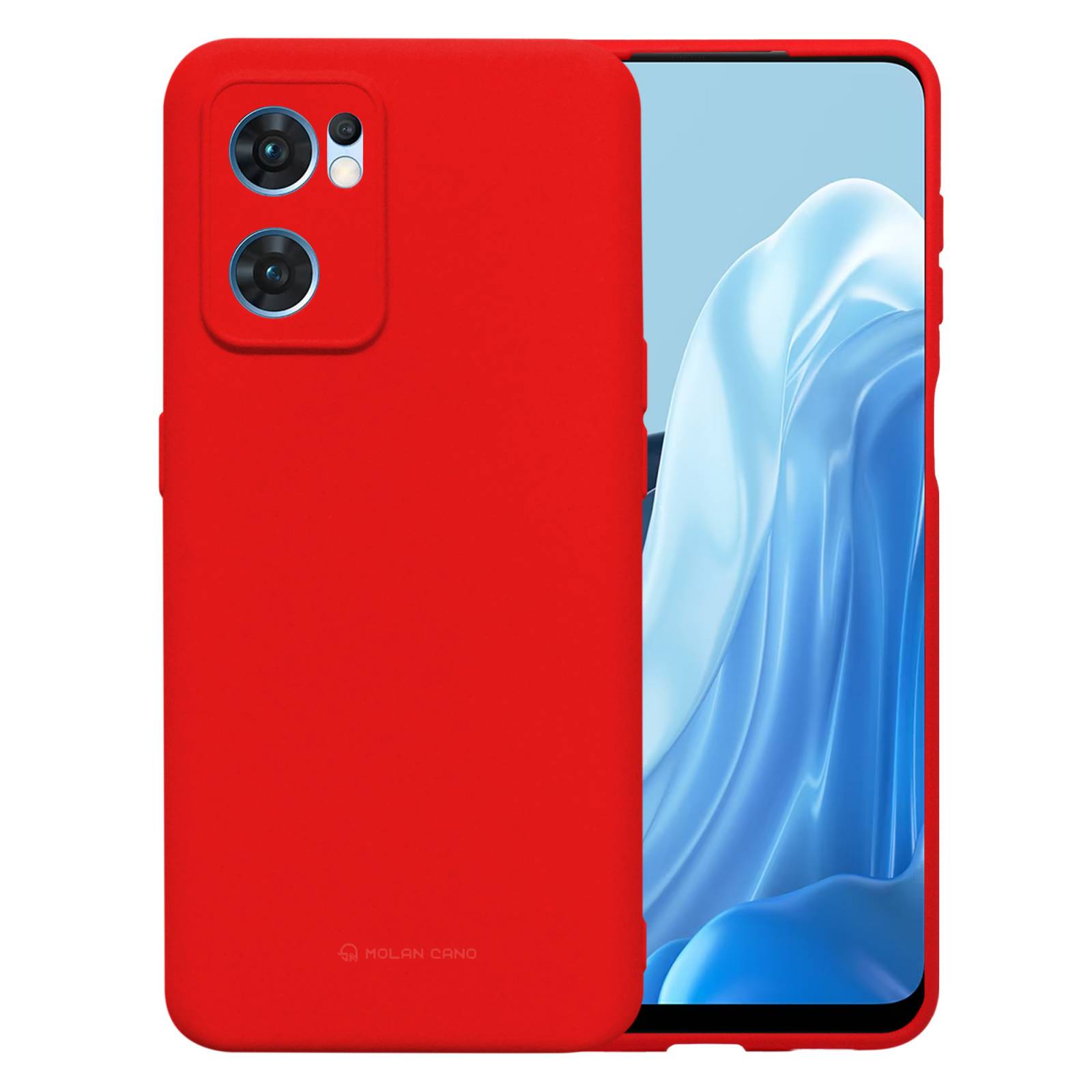 Funda De Silicón Suave Molan Cano Para Oppo Reno 7 5G Rojo