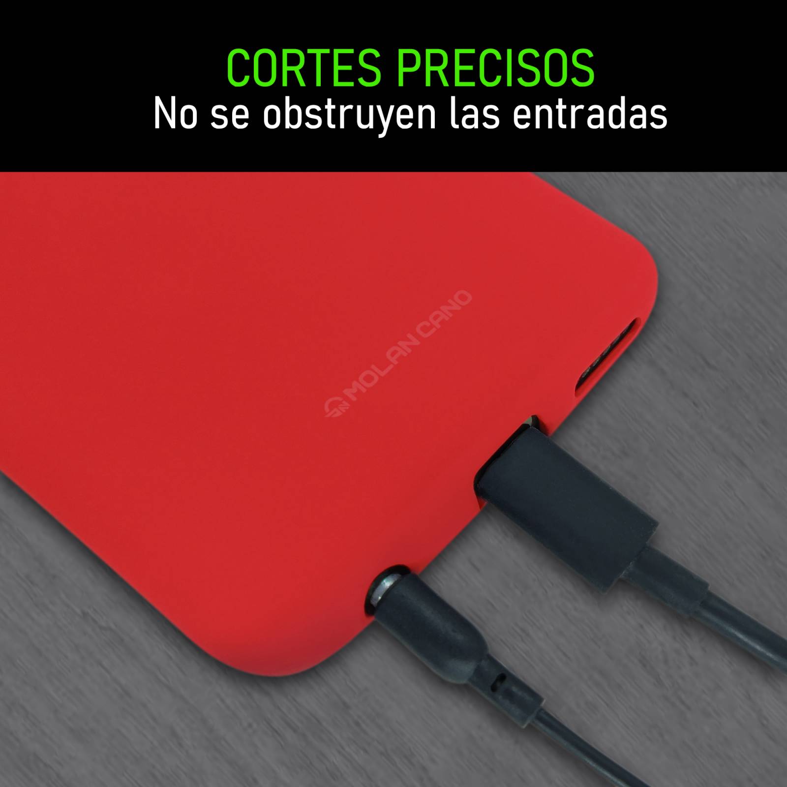 Funda De Silicón Suave Molan Cano Para Oppo Reno 7 5G Rojo
