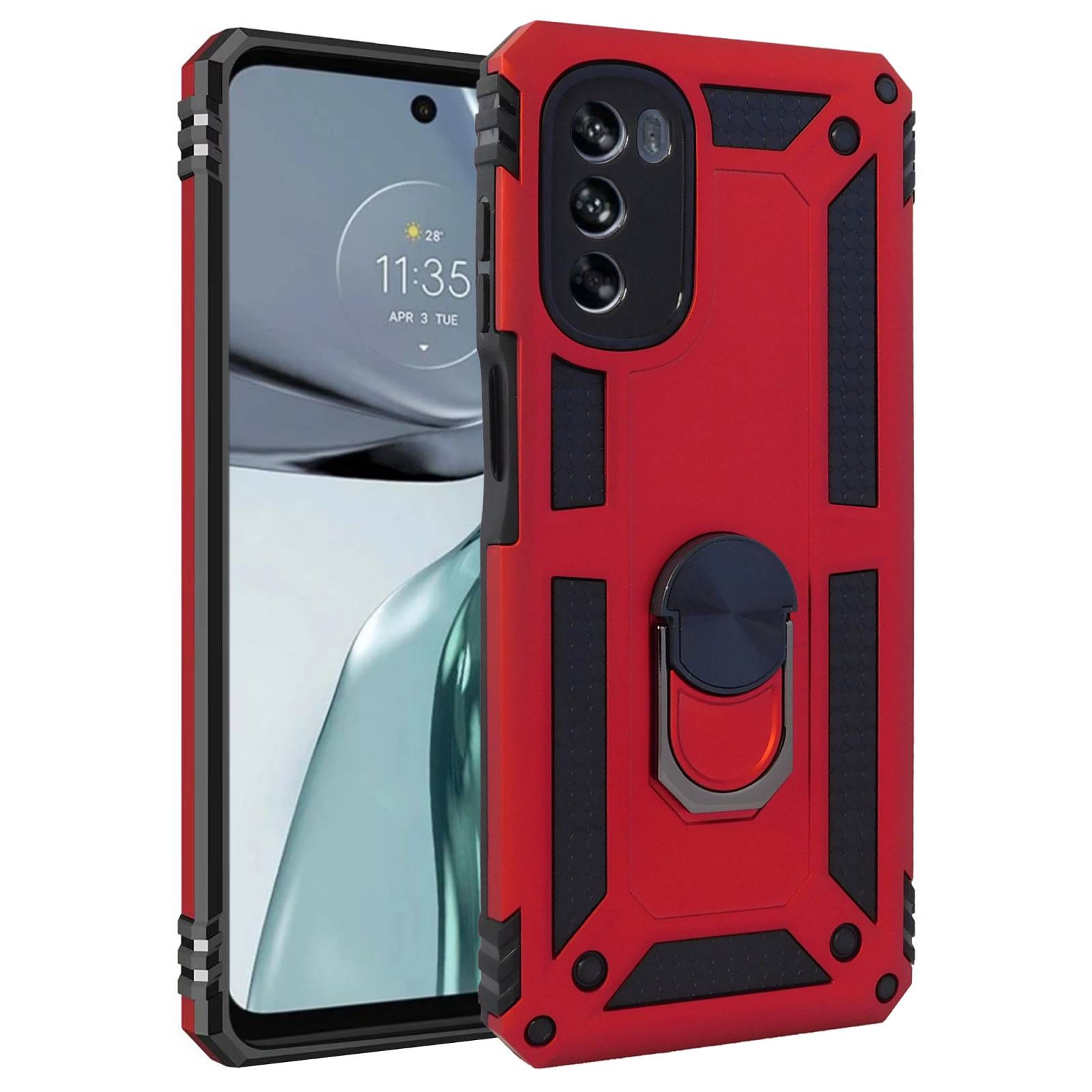 Funda Atti Color Azul De Uso Rudo Con Anillo Para Xiaomi Note 11