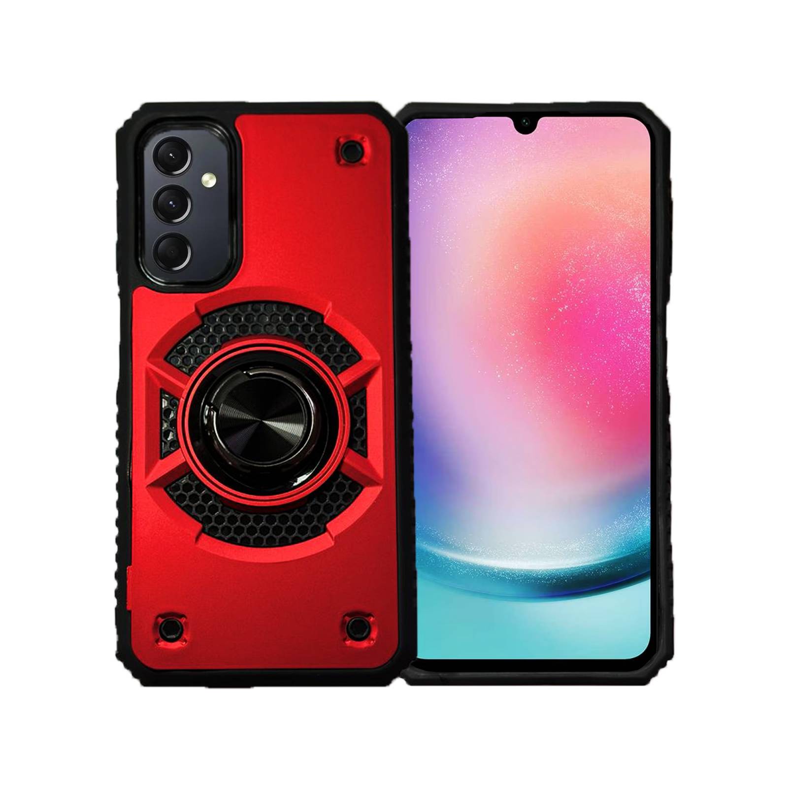 Funda Escudo Uso Rudo Con Anillo Para Samsung A04 / A04s