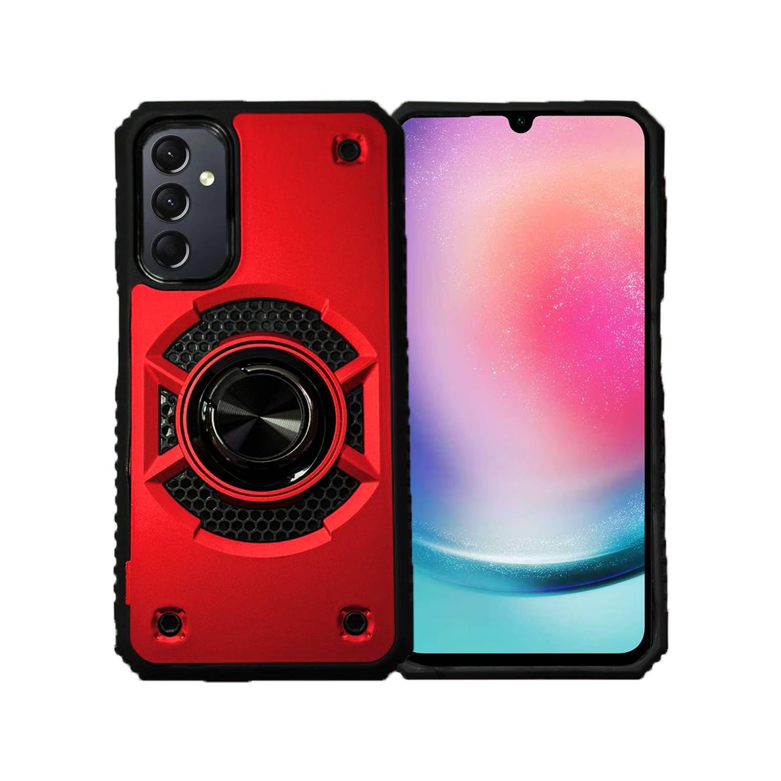 Funda Atti Rugged Carbon color Café para Xiaomi Mi 11 Lite 4g/5g 1 Pieza  más Mica 9d