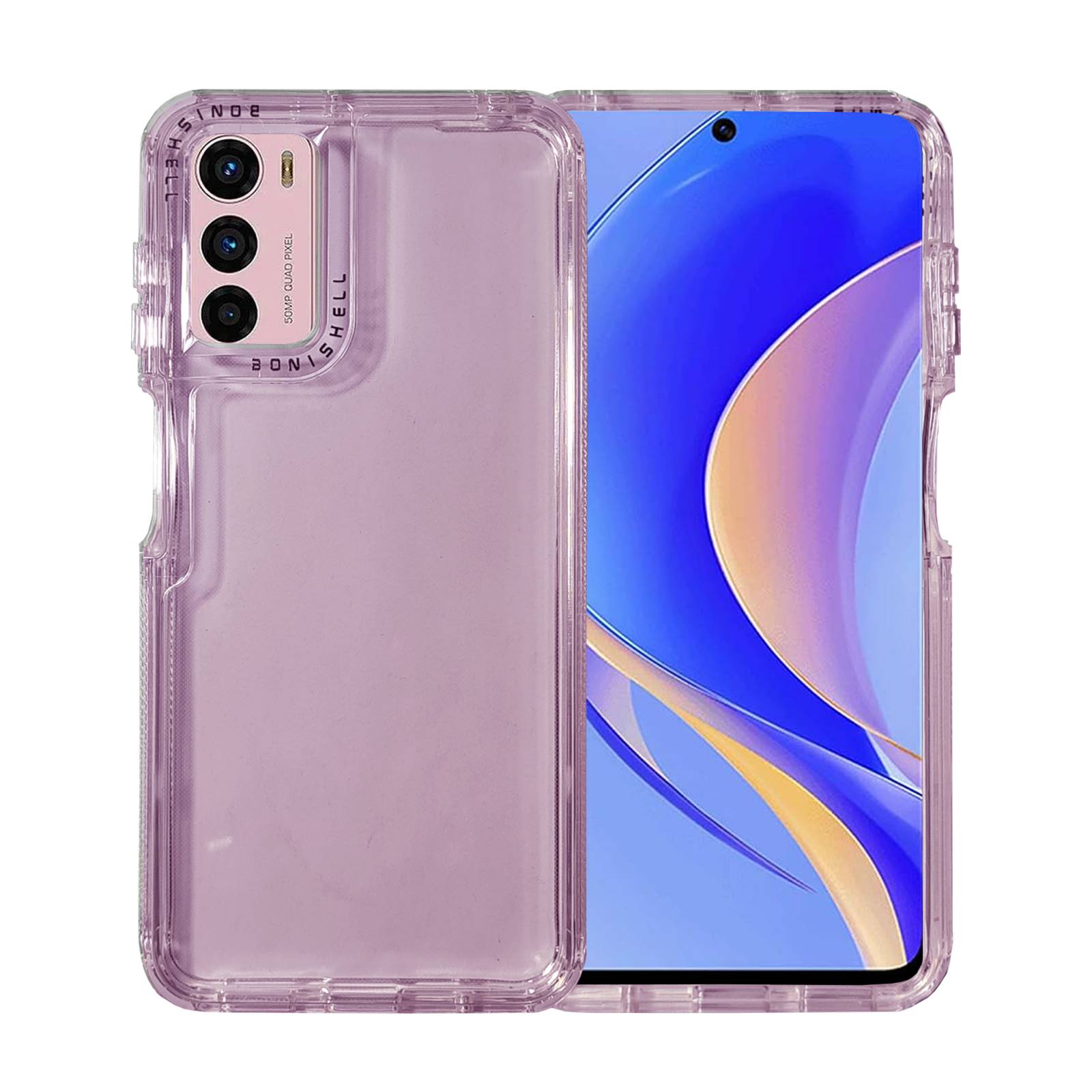 Funda Traslúcida Uso Rudo Rainbow para Moto G42