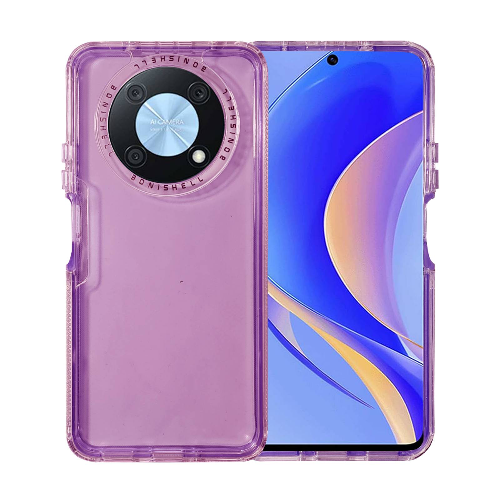 Funda Traslúcida Uso Rudo Rainbow para Huawei Nova Y90