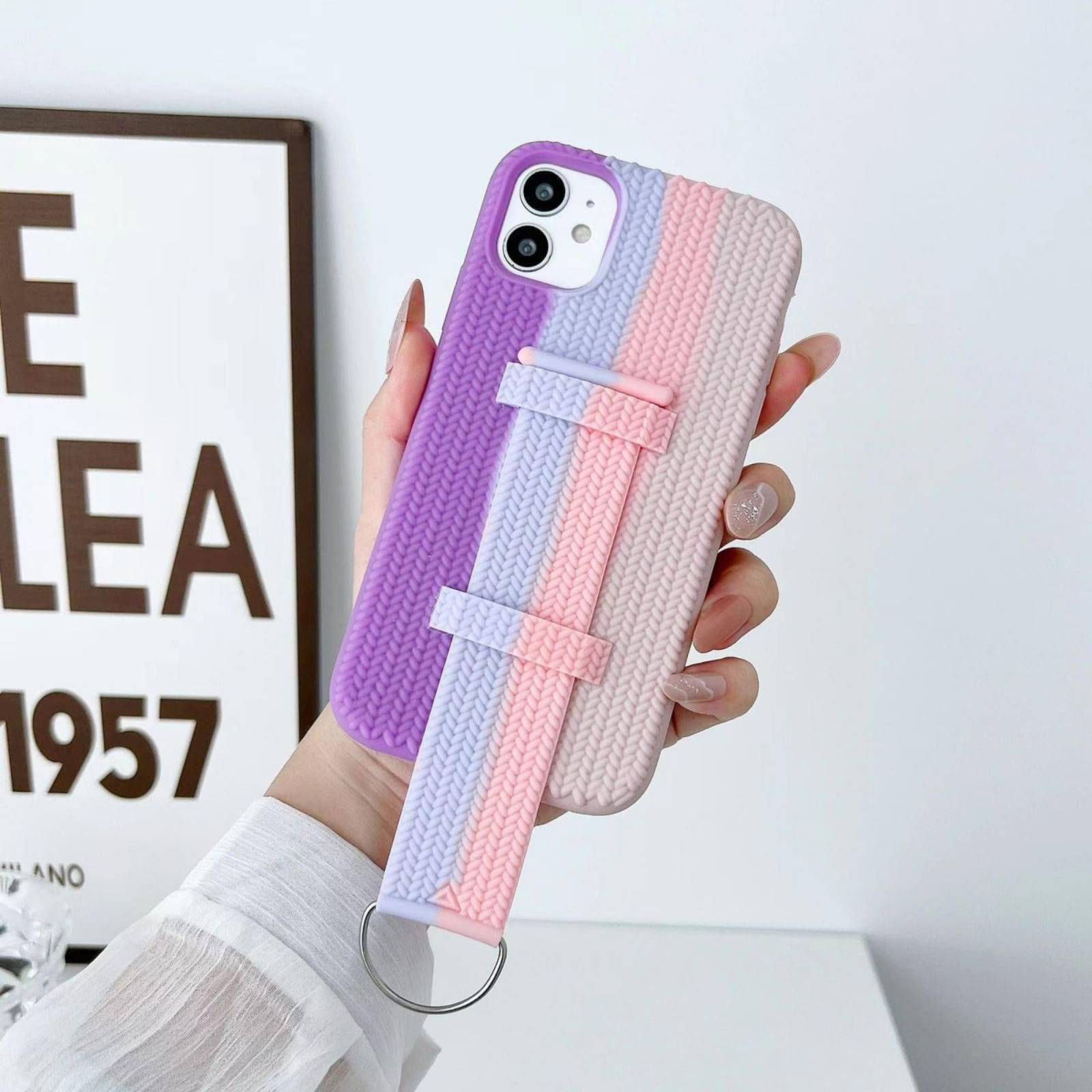 Funda Uso Rudo Silicon Pastel Grap con Correa Para Samsung A22 5G