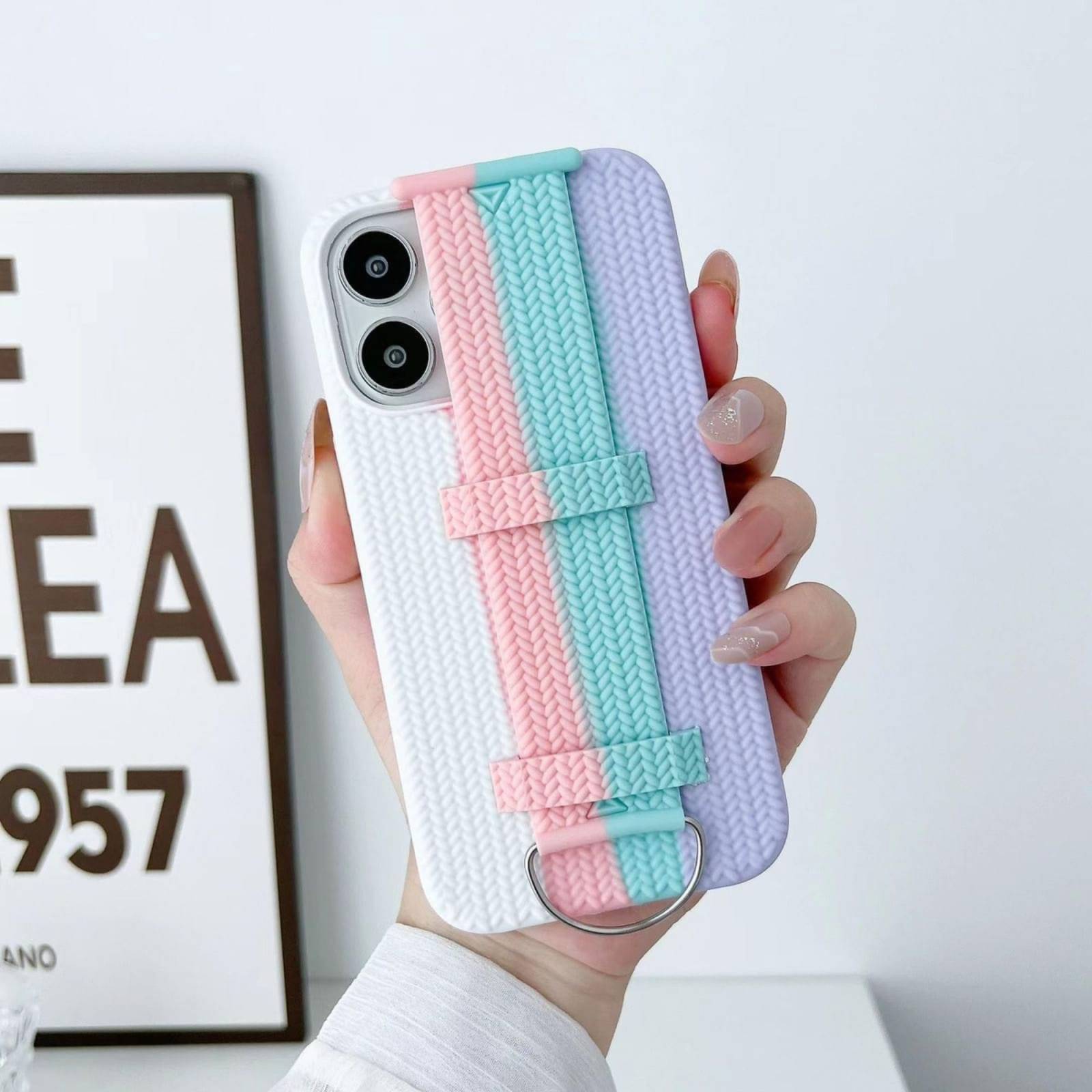 Funda Uso Rudo Silicon Pastel Grap con Correa Para Samsung A22 5G