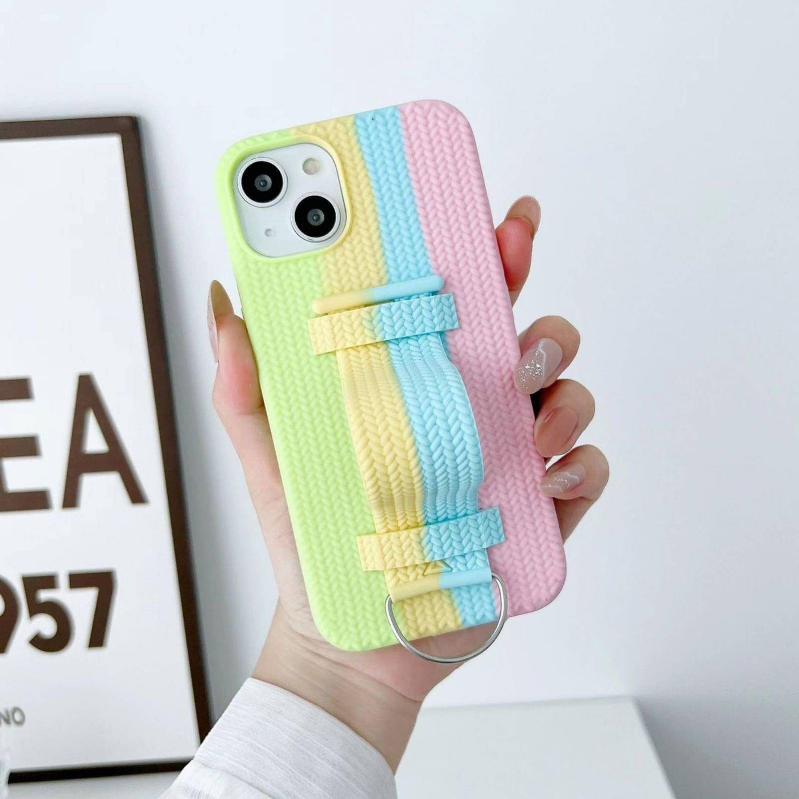 Funda Uso Rudo Silicon Pastel Grap con Correa Para Motorola Moto G22