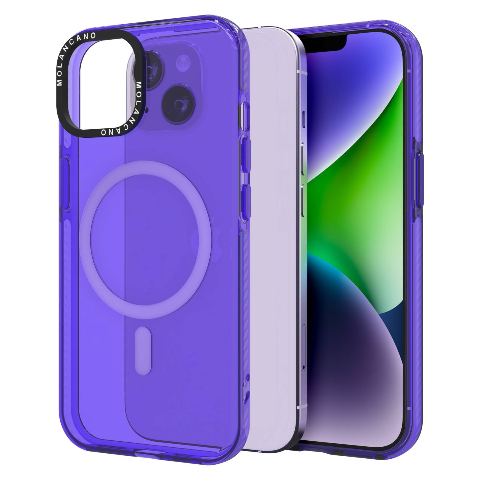 Funda Uso Rudo Silicon Rainbow Magsafe para iPhone 15 Plus