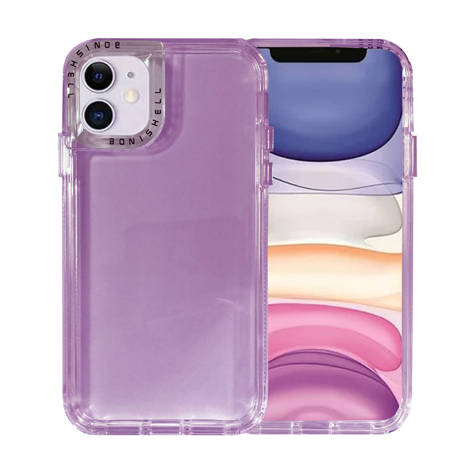 Funda Traslúcida Uso Rudo Rainbow para iPhone 11