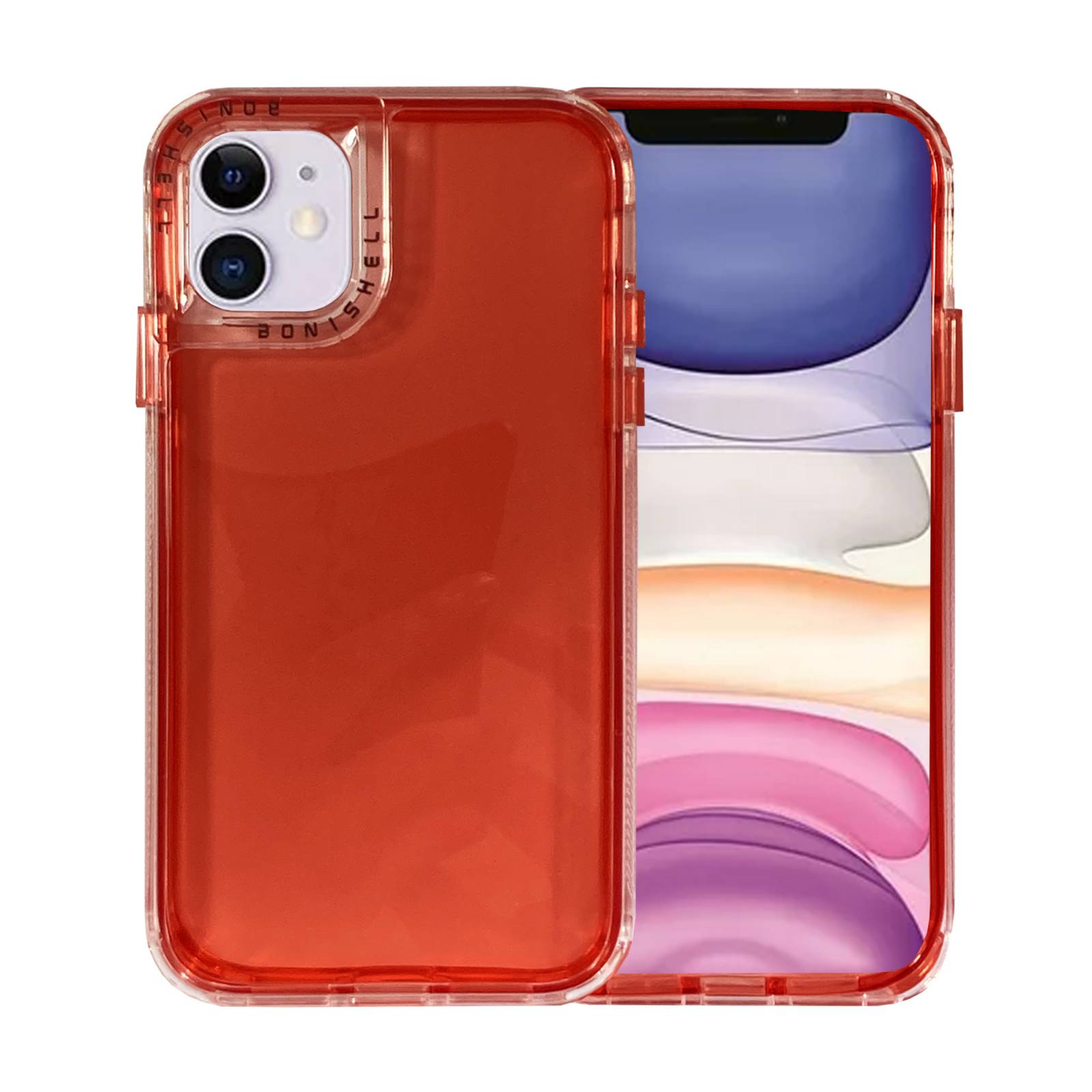 Funda Traslúcida Uso Rudo Rainbow para iPhone 11