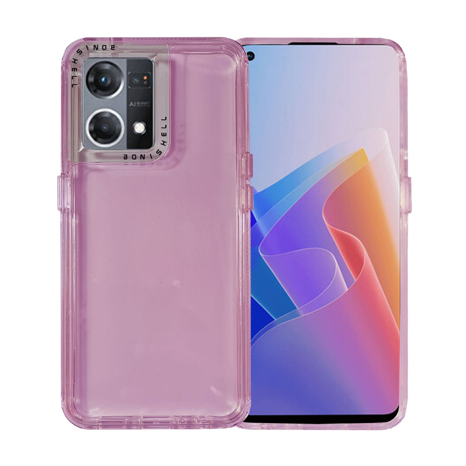Funda Traslúcida Uso Rudo Rainbow para Oppo Reno 7 4G