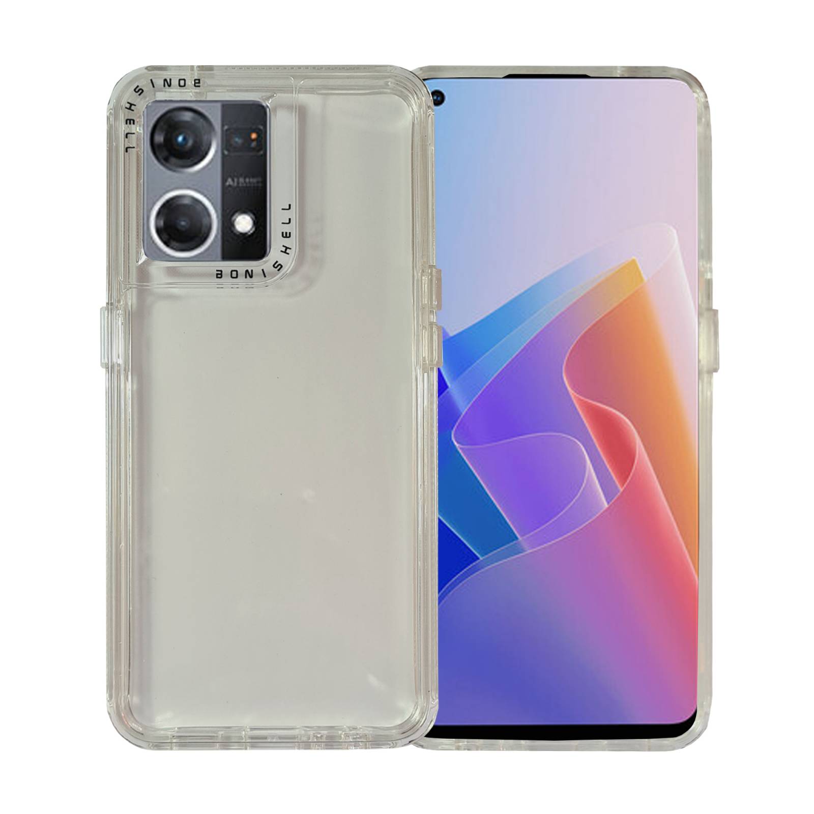 Funda Traslúcida Uso Rudo Rainbow para Oppo Reno 7 4G