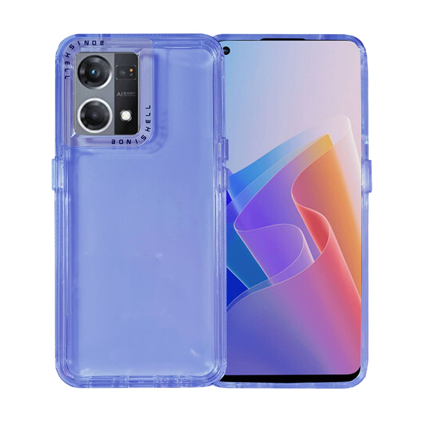 Funda Traslúcida Uso Rudo Rainbow para Oppo Reno 7 4G