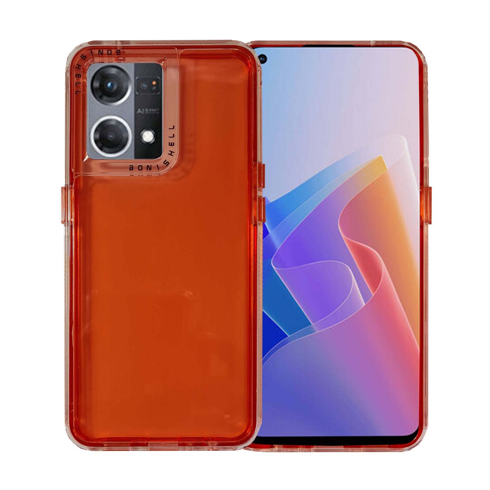 Funda Traslúcida Uso Rudo Rainbow para Oppo Reno 7 4G