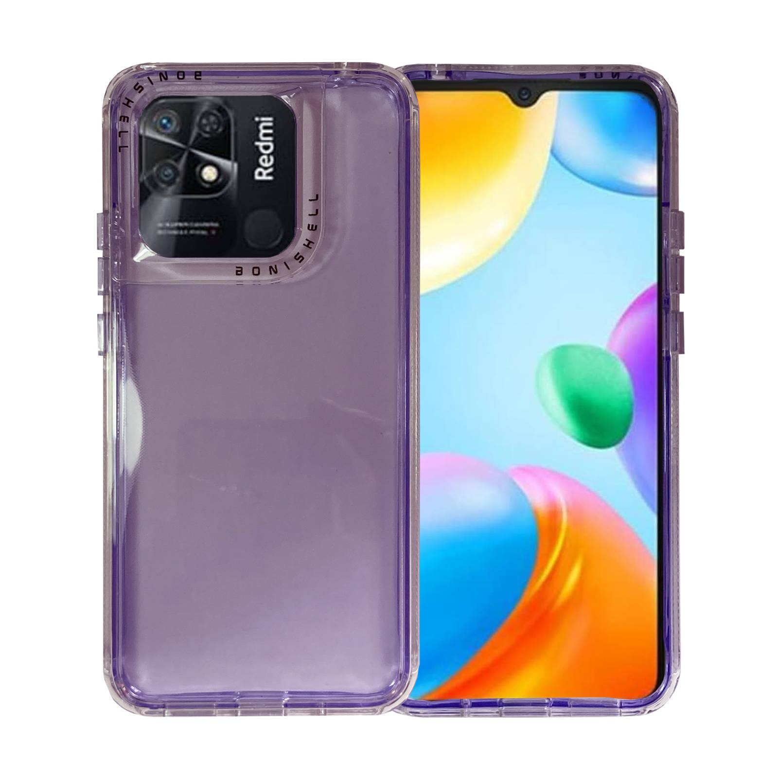 Funda Traslúcida Uso Rudo Rainbow para Xiaomi Redmi 10C