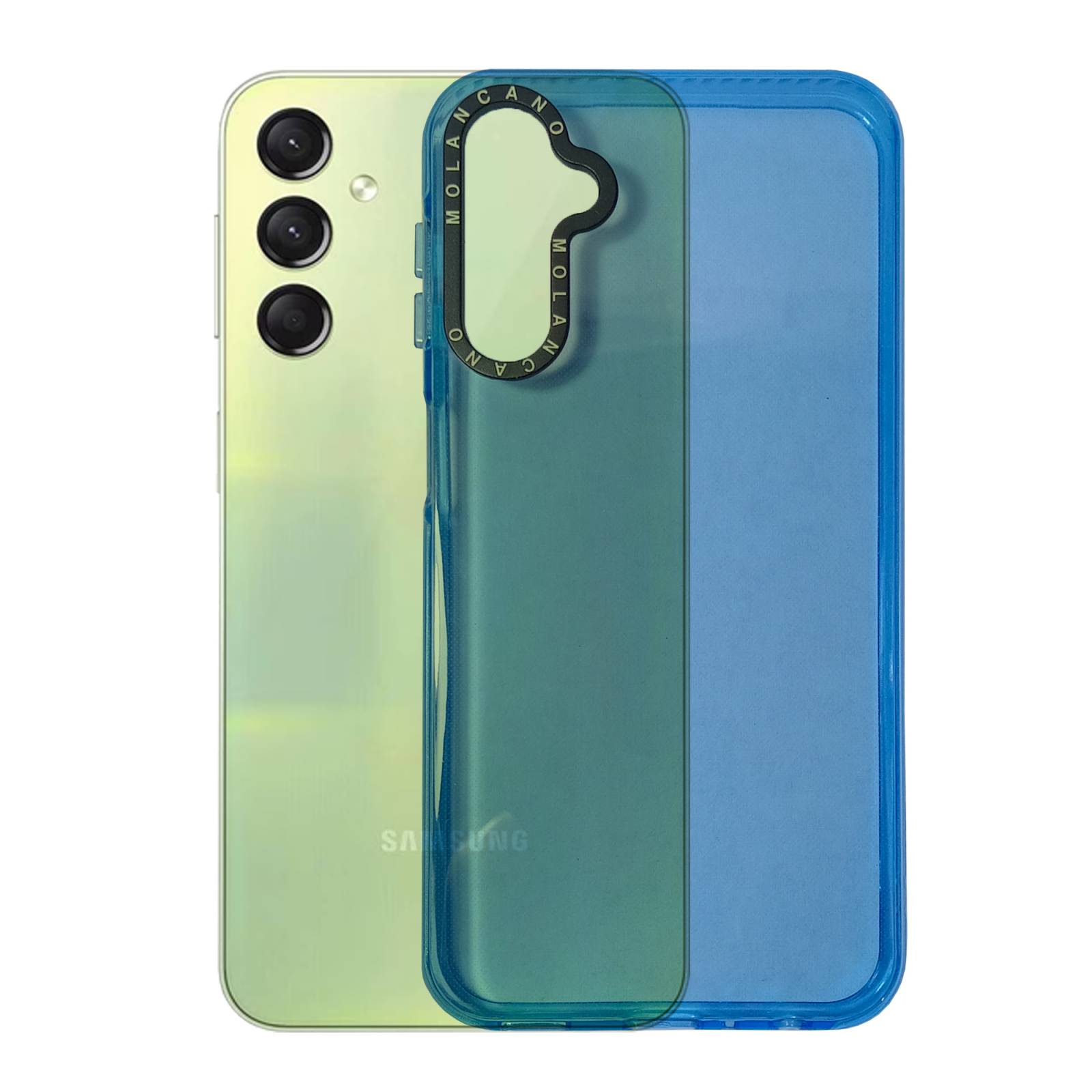 Funda Uso Rudo Rainbow Glossy para Samsung A34