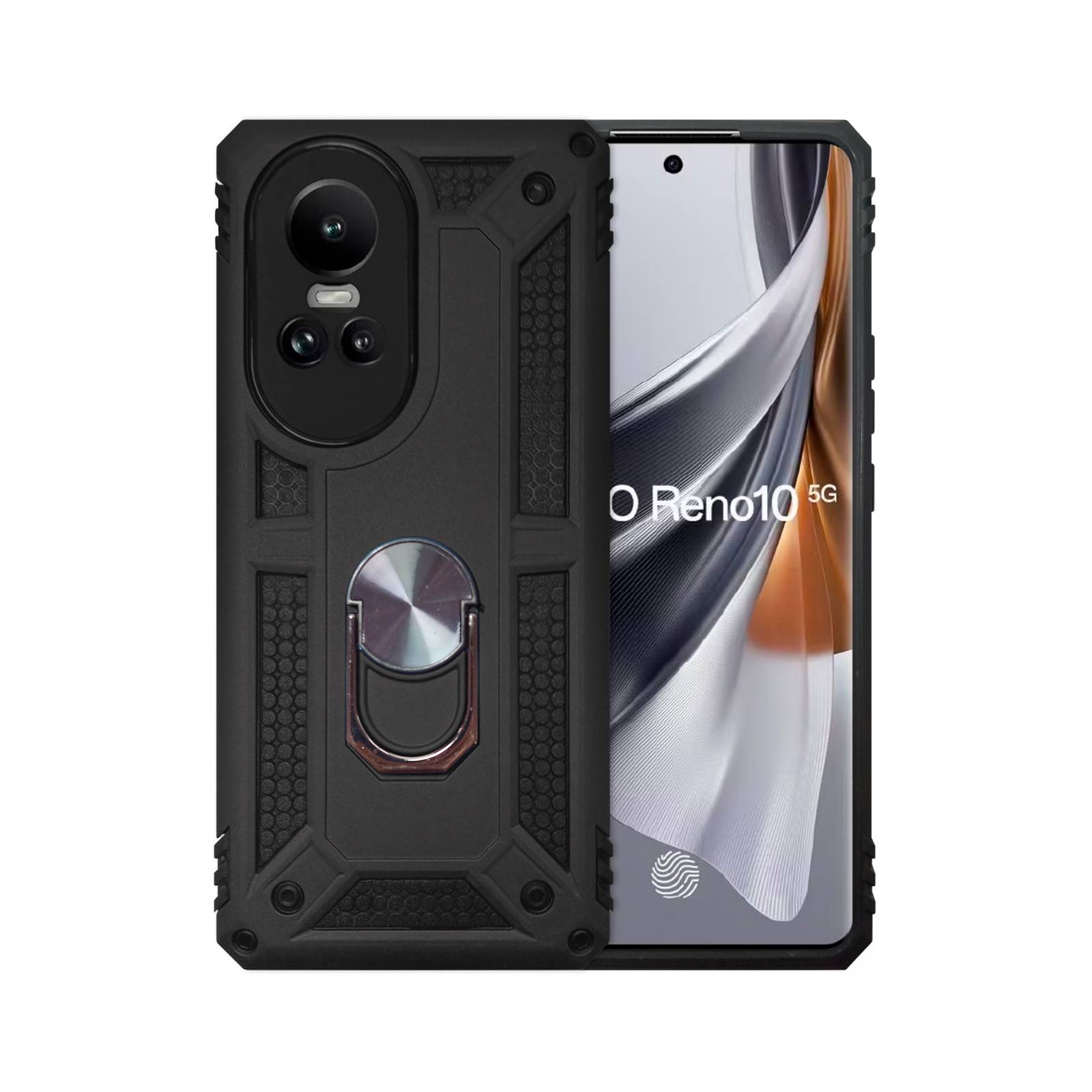 Funda Uso Rudo con Soporte anillo Para Oppo Reno 10 5G