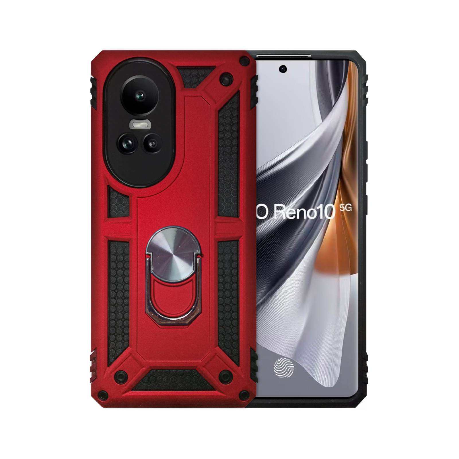 Funda Uso Rudo con Soporte anillo Para Oppo Reno 10 5G