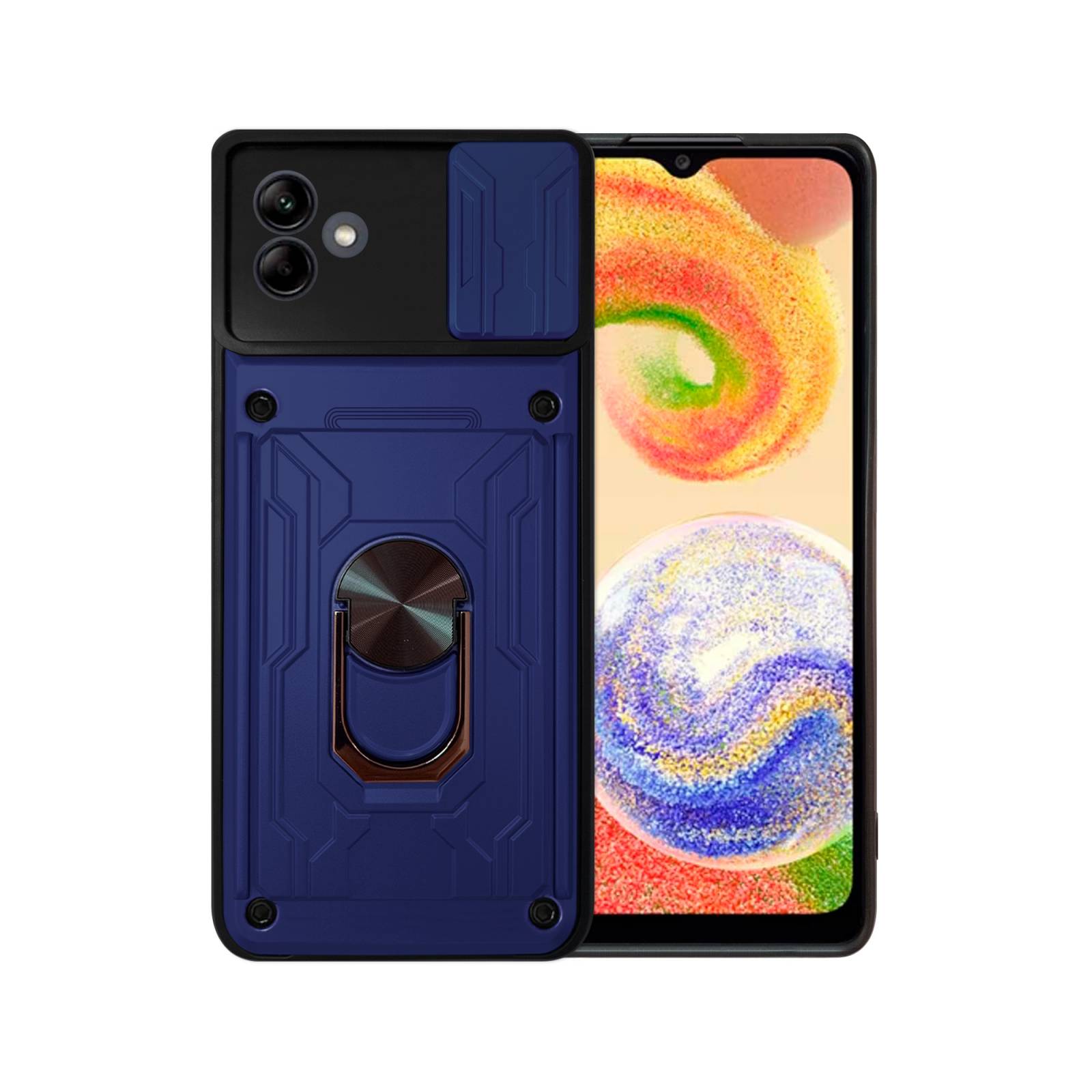 Funda con Anillo y Tarjetero Card Slot Bumper para Samsung A04