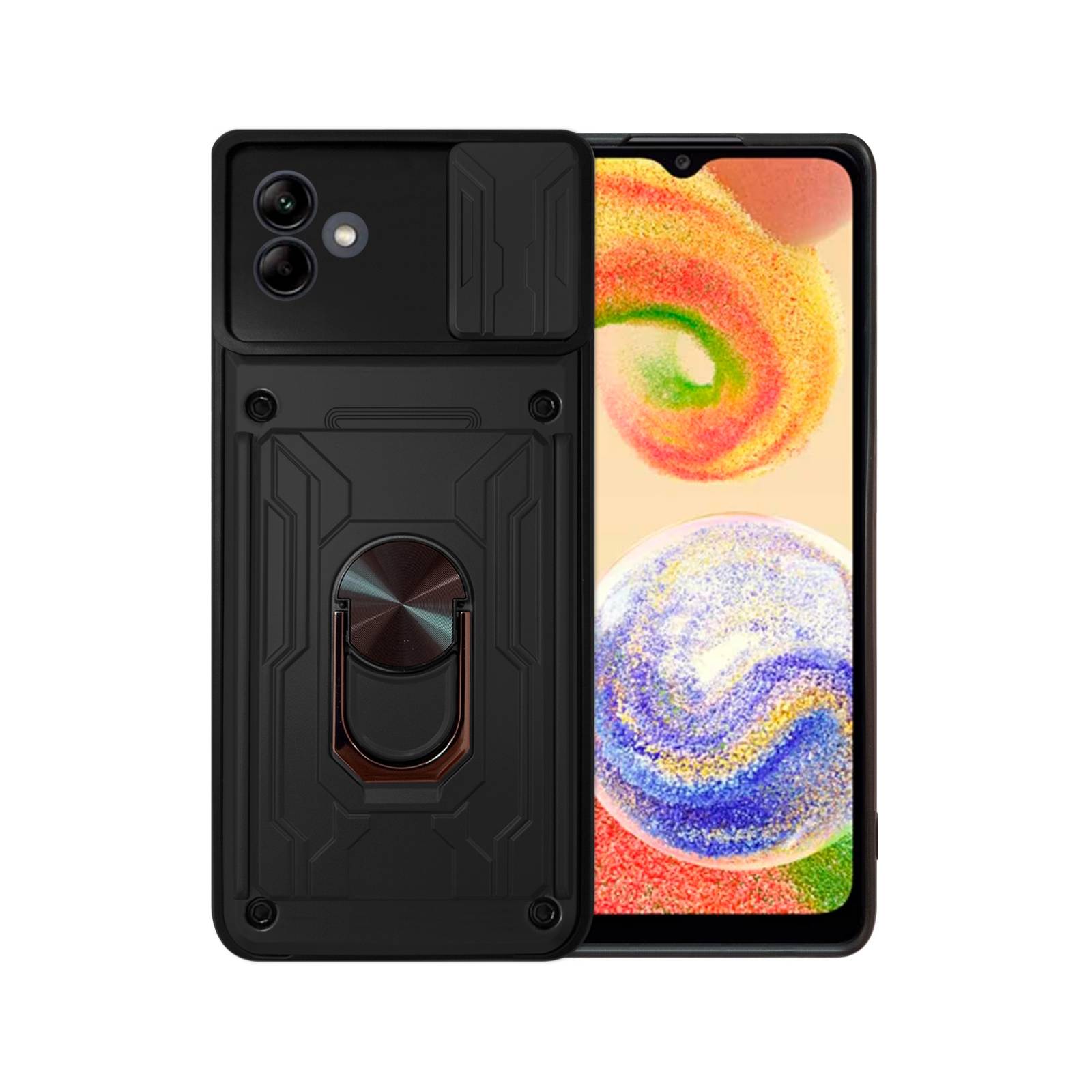 Funda con Anillo y Tarjetero Card Slot Bumper para Samsung A04