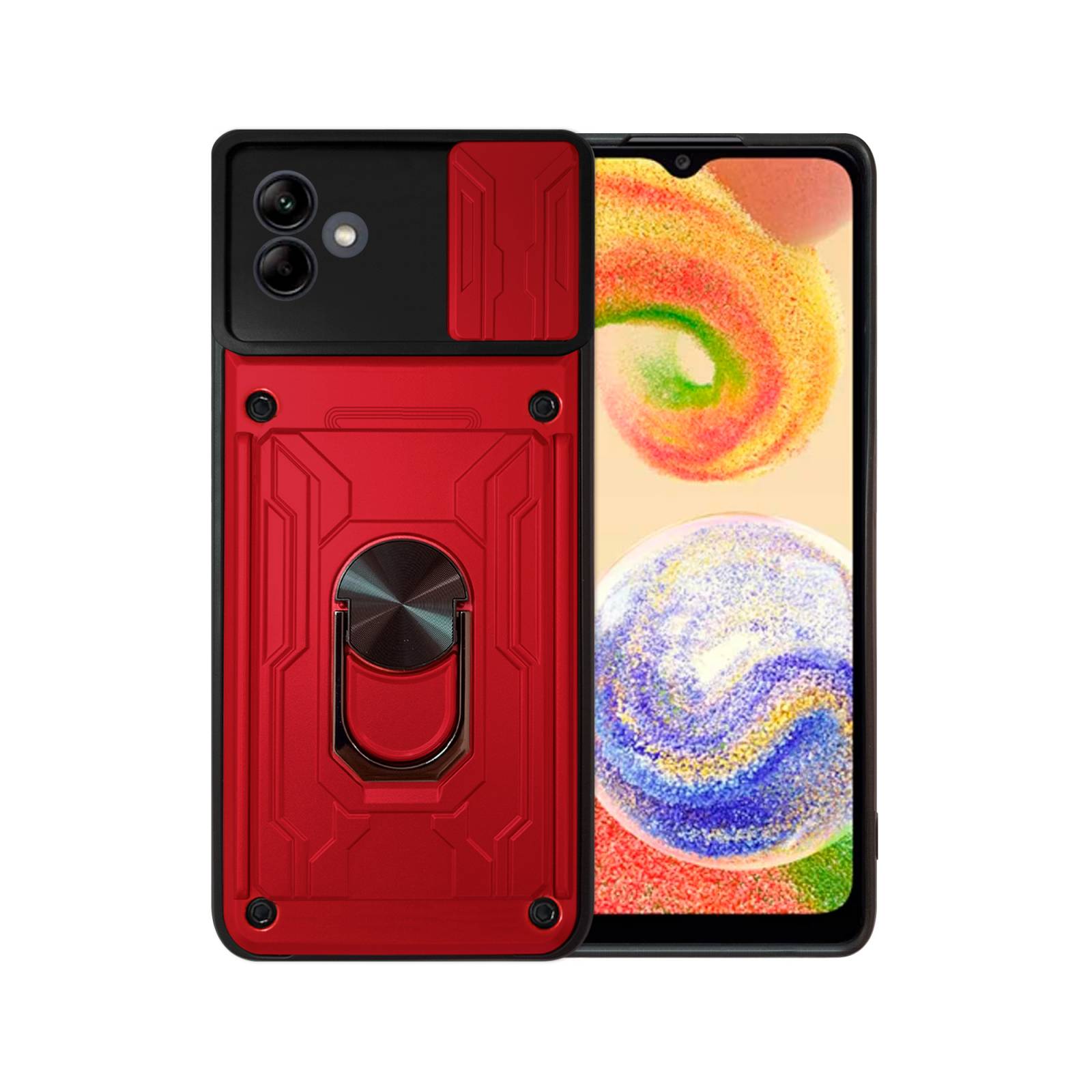 Funda con Anillo y Tarjetero Card Slot Bumper para Samsung A04