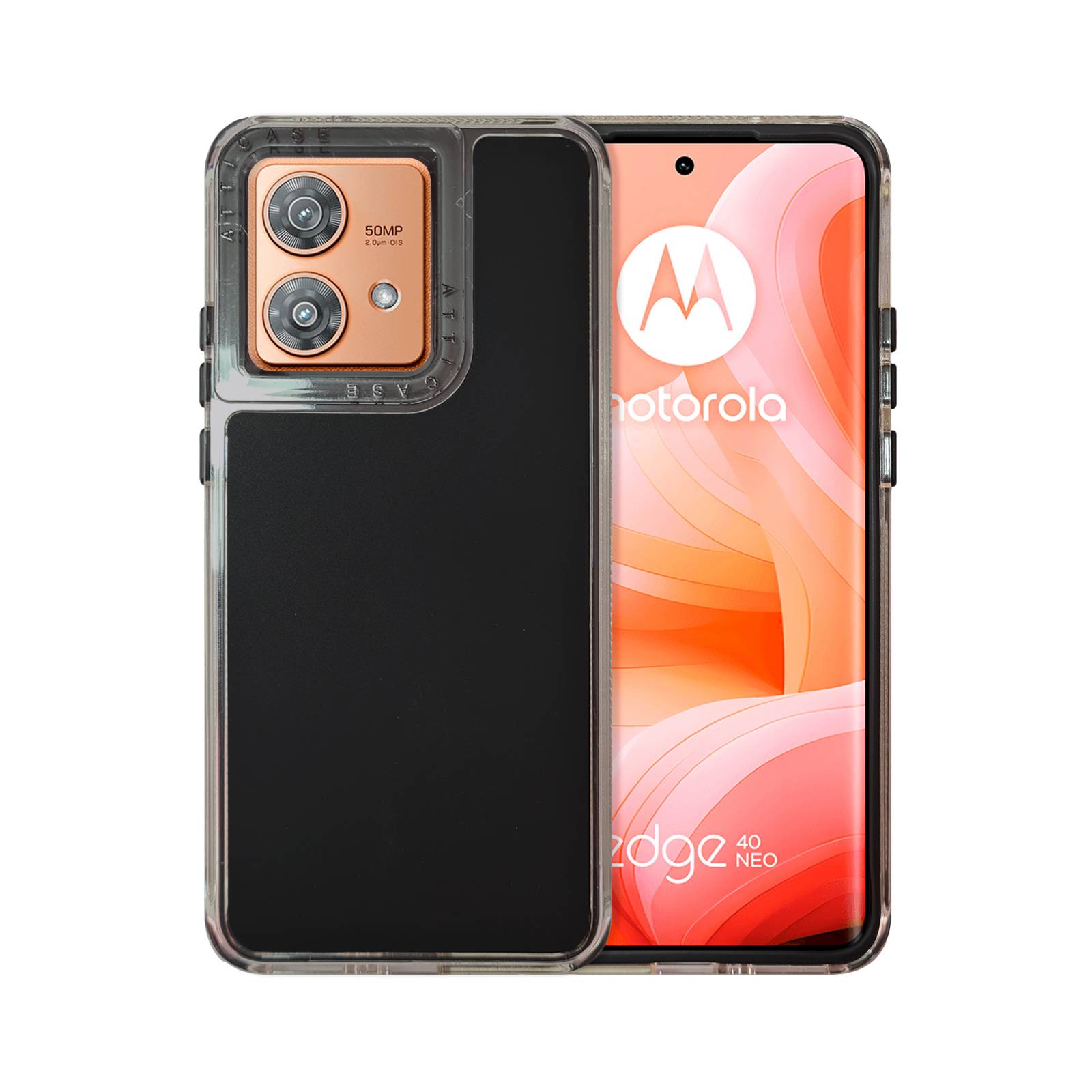 Funda Uso Rudo Rainbow Paint Para Moto Edge 40 Neo