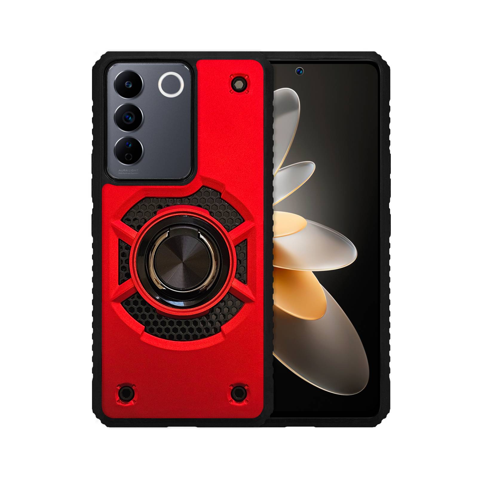 Funda Uso Rudo Con Anillo Capitán Para Vivo V25e