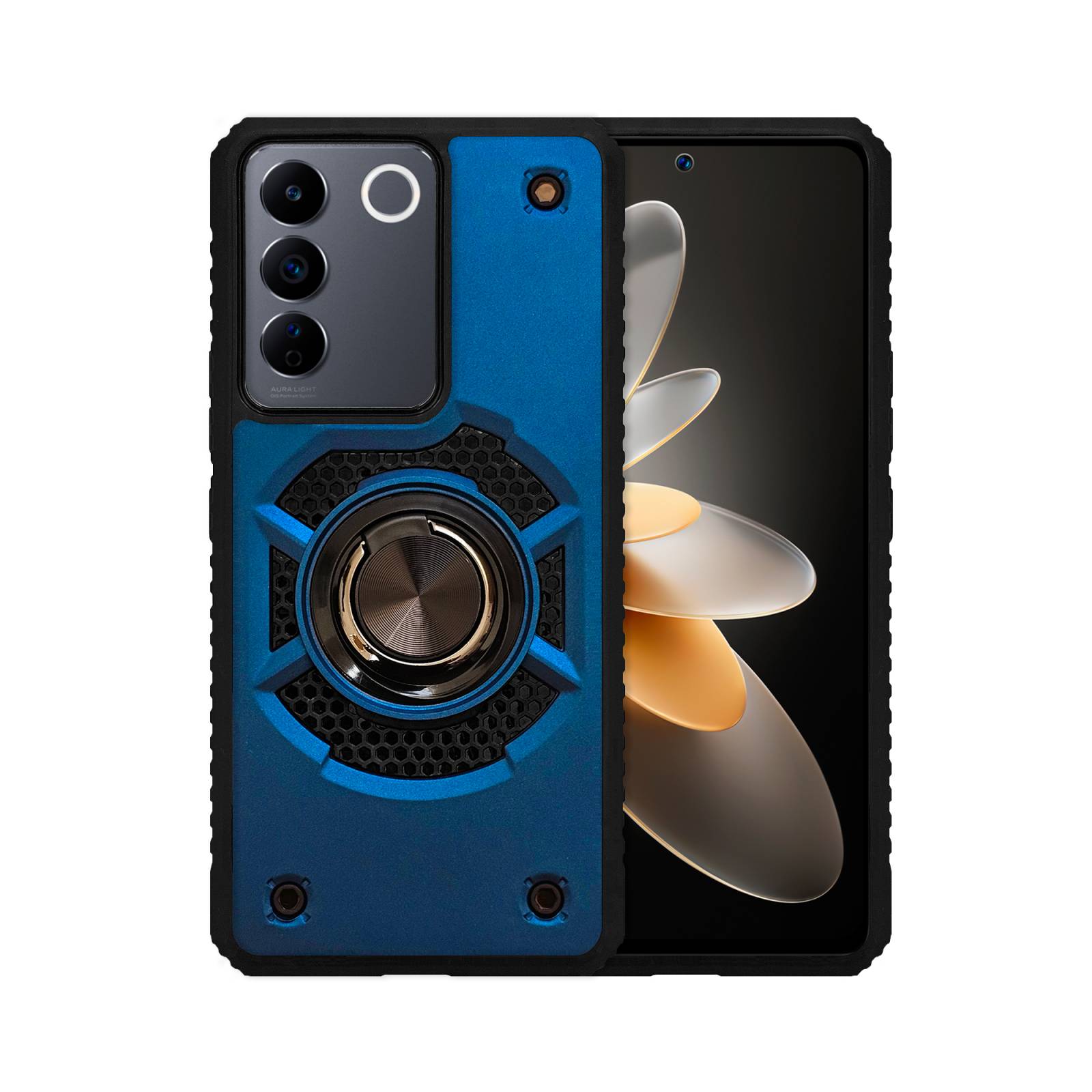 Funda Uso Rudo Con Anillo Capitán Para Vivo V25e