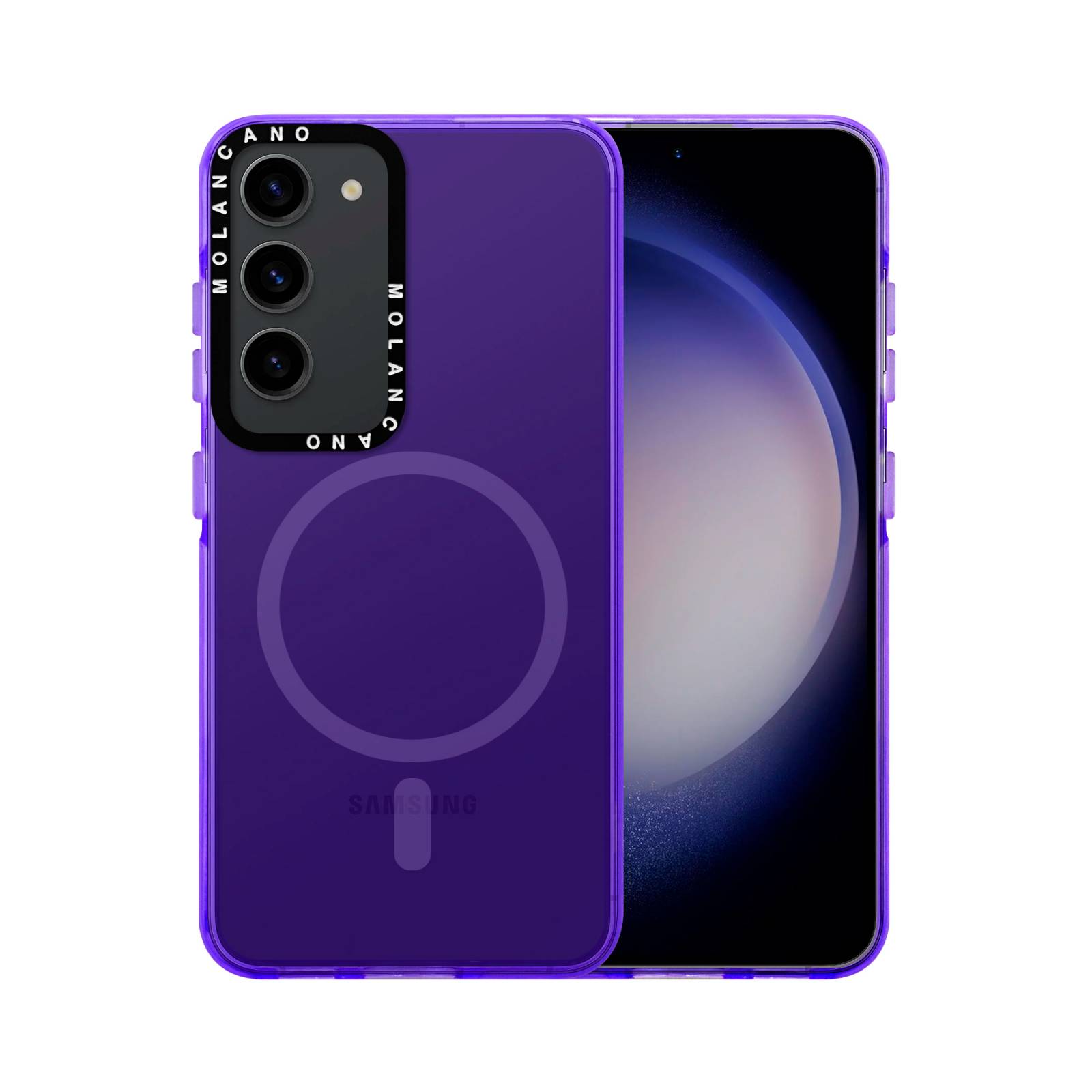 Funda Uso Rudo Traslucido Rainbow Magsafe Para Samsung S23