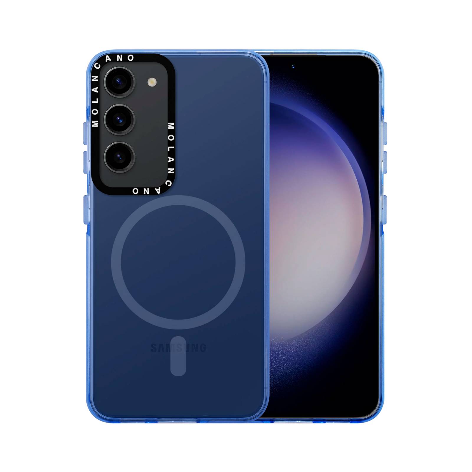 Funda Uso Rudo Traslucido Rainbow Magsafe Para Samsung S23