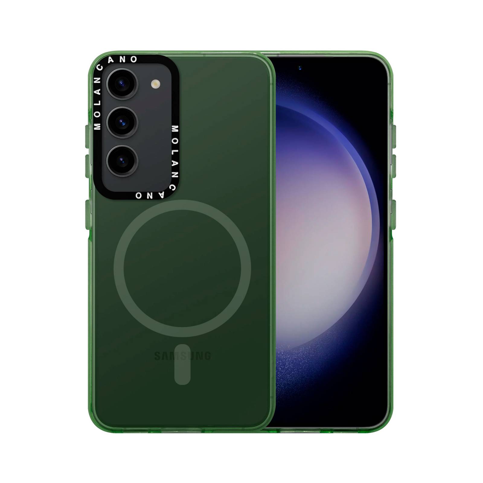 Funda Uso Rudo Traslucido Rainbow Magsafe Para Samsung S23