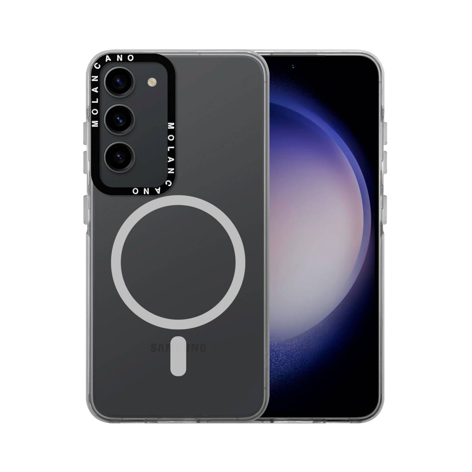 Funda Uso Rudo Traslucido Rainbow Magsafe Para Samsung S23