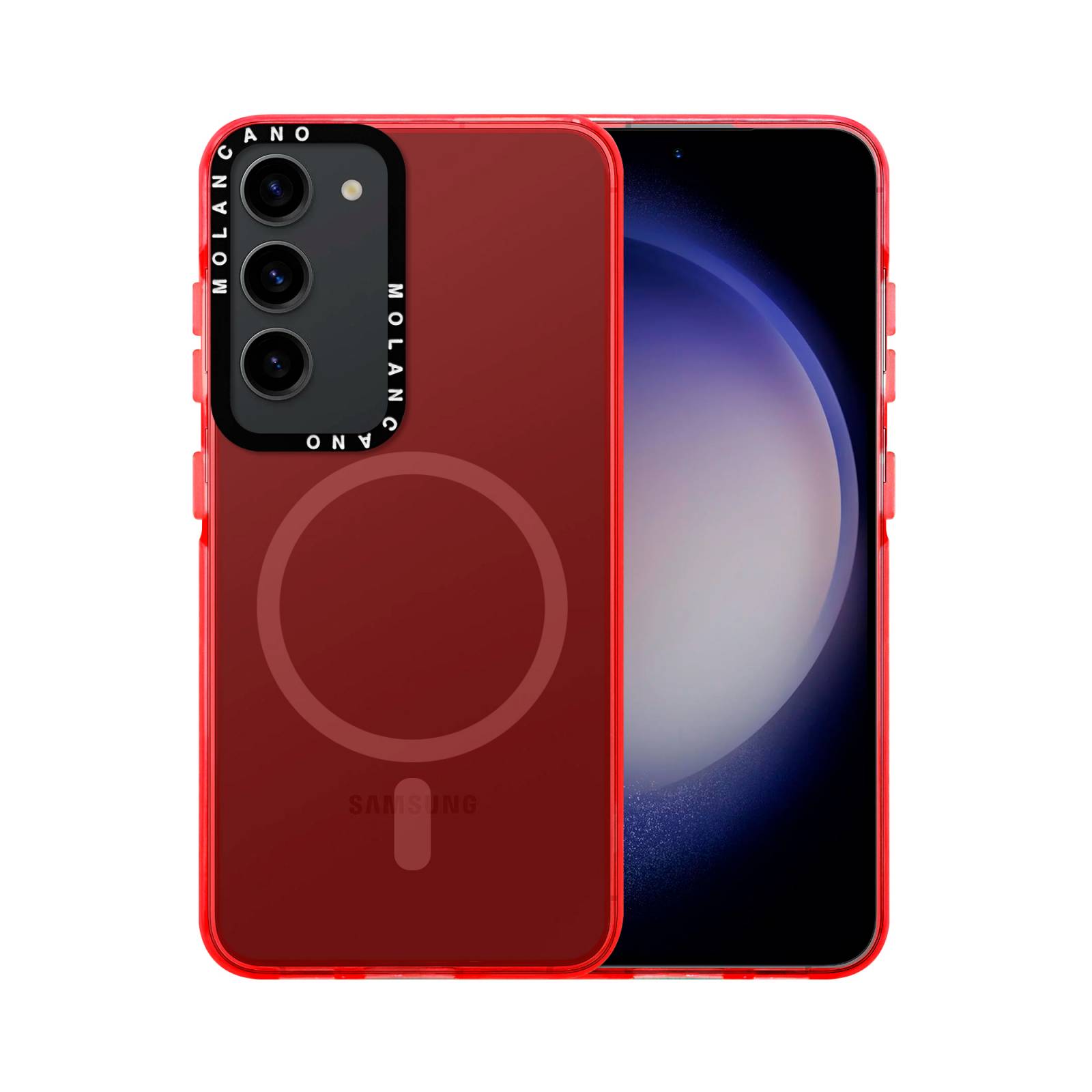 Funda Uso Rudo Traslucido Rainbow Magsafe Para Samsung S23 Ultra