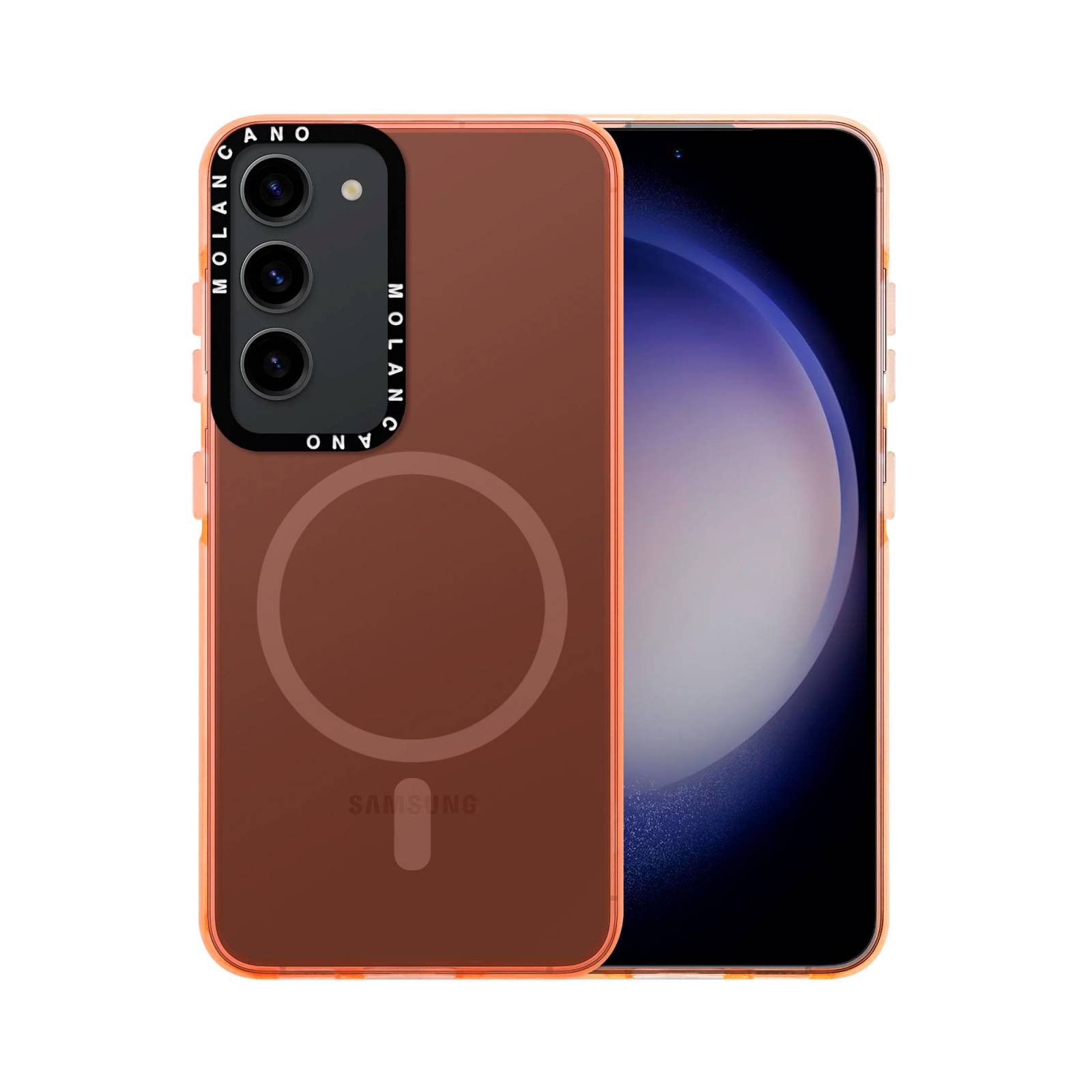 Funda Uso Rudo Traslucido Rainbow Magsafe Para Samsung S23 Ultra