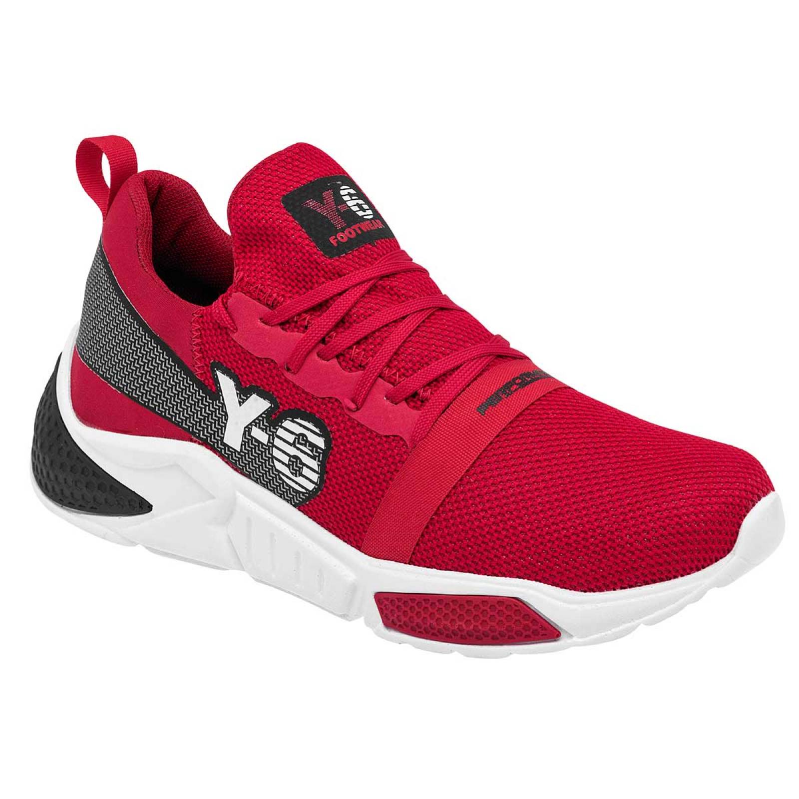 Tenis Y-6 530 Rojo 25 al 29 sin medios