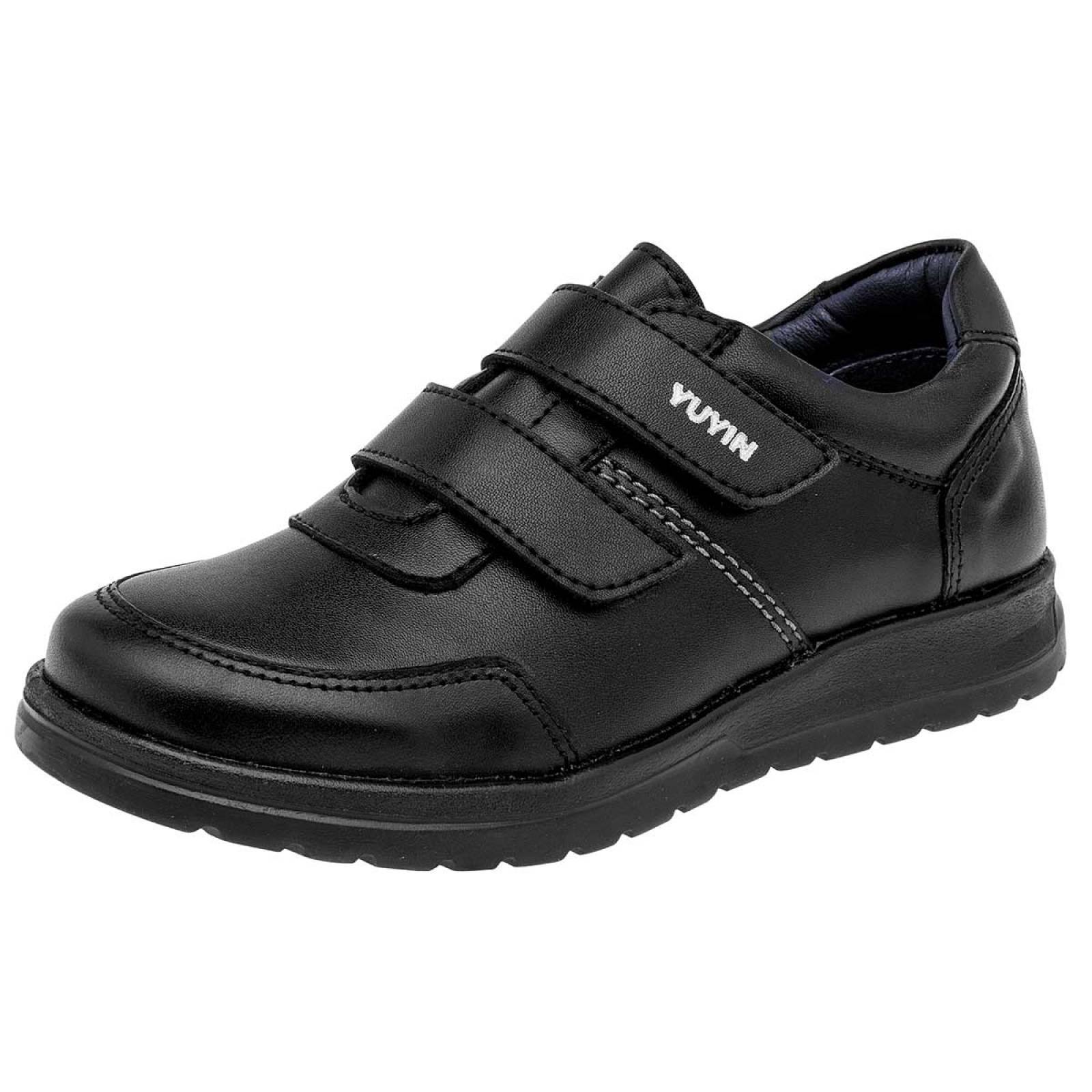 ZAPATOS ESCOLARES NIÑO YUYIN 20171 PIEL NEGRO YUYIN 20171