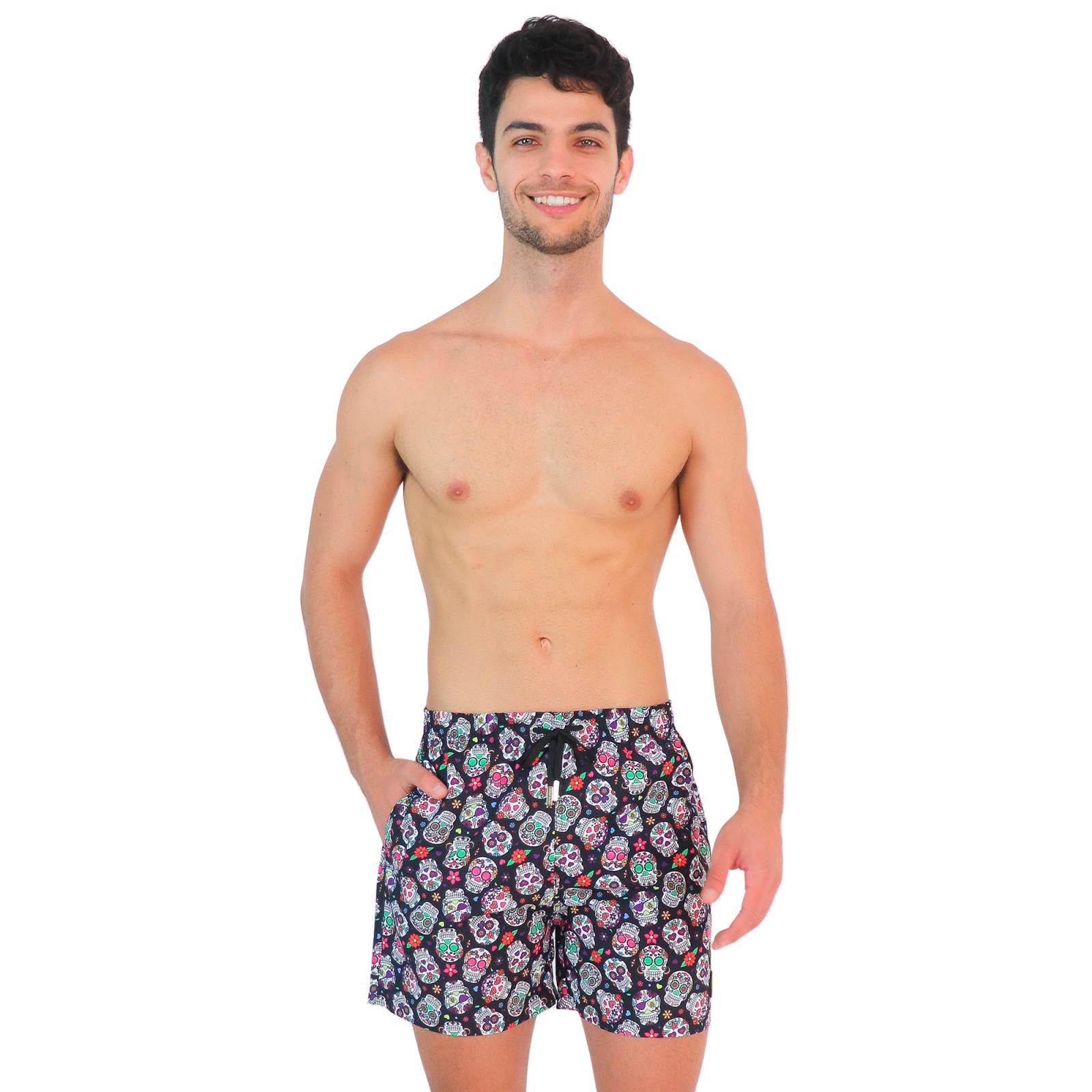 Traje de bano Hombre banador playa Ocean slave Sugar Skull