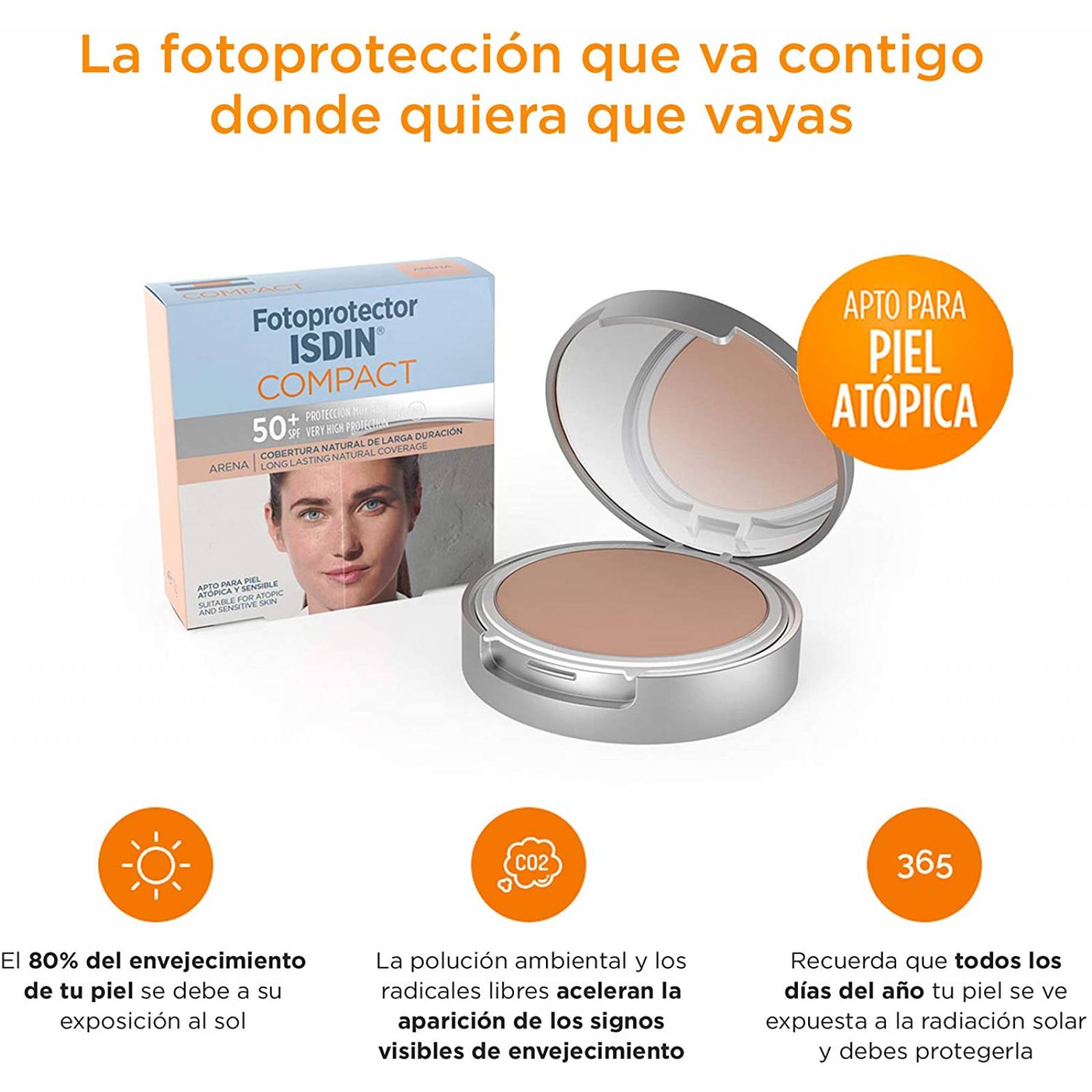 ISDIN FOTOPROTECTOR COMPACT 50+ ARENA 10GR