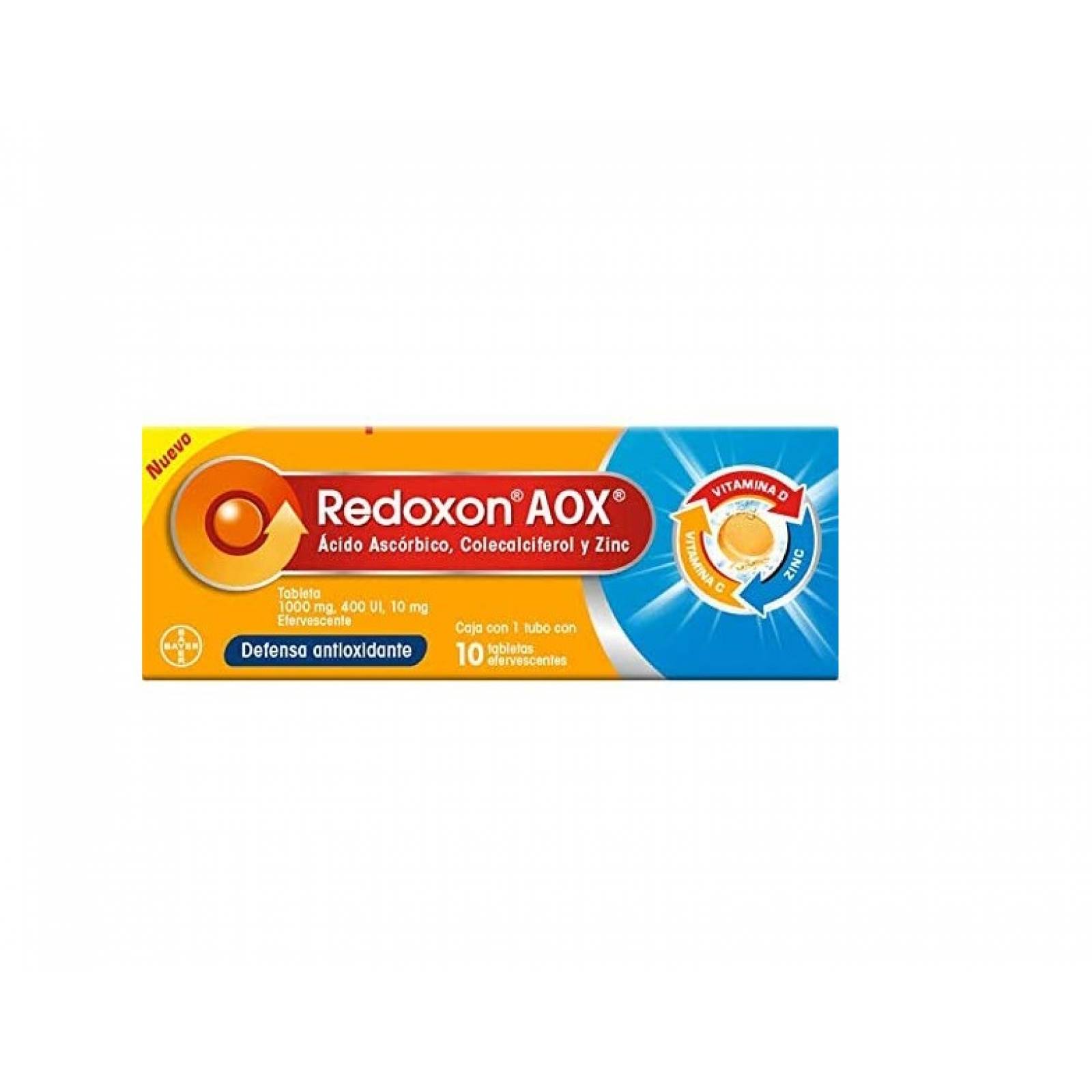 Redoxon AOX Vitamina C + Vitamina D + Zinc Sabor Naranja