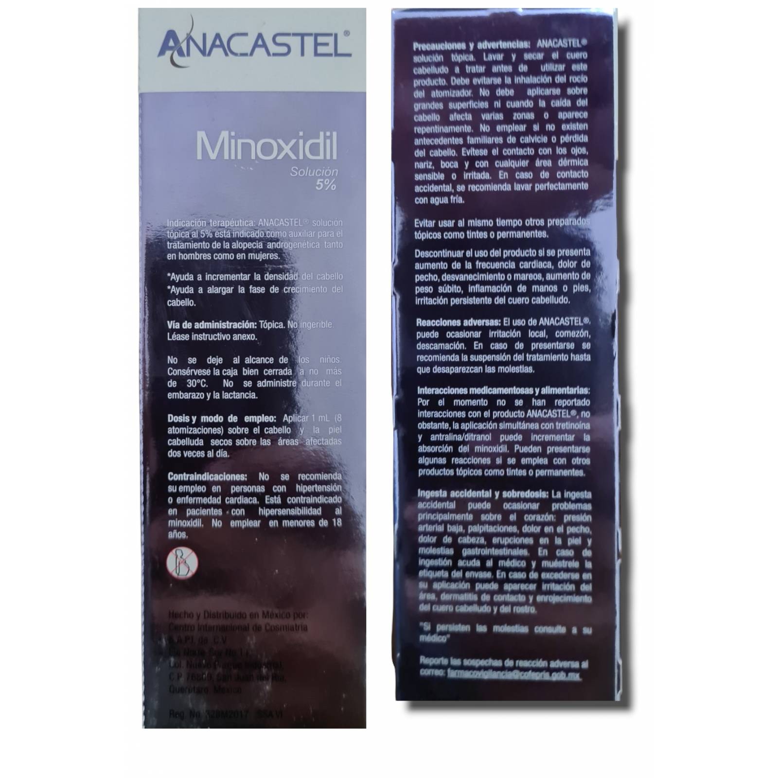 Minoxidil 5% Solución Caída Del Cabello 60 Ml