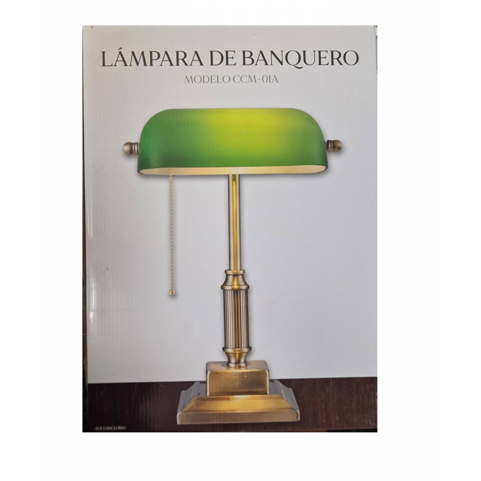 Lámpara de banquero con pantalla LED color verde
