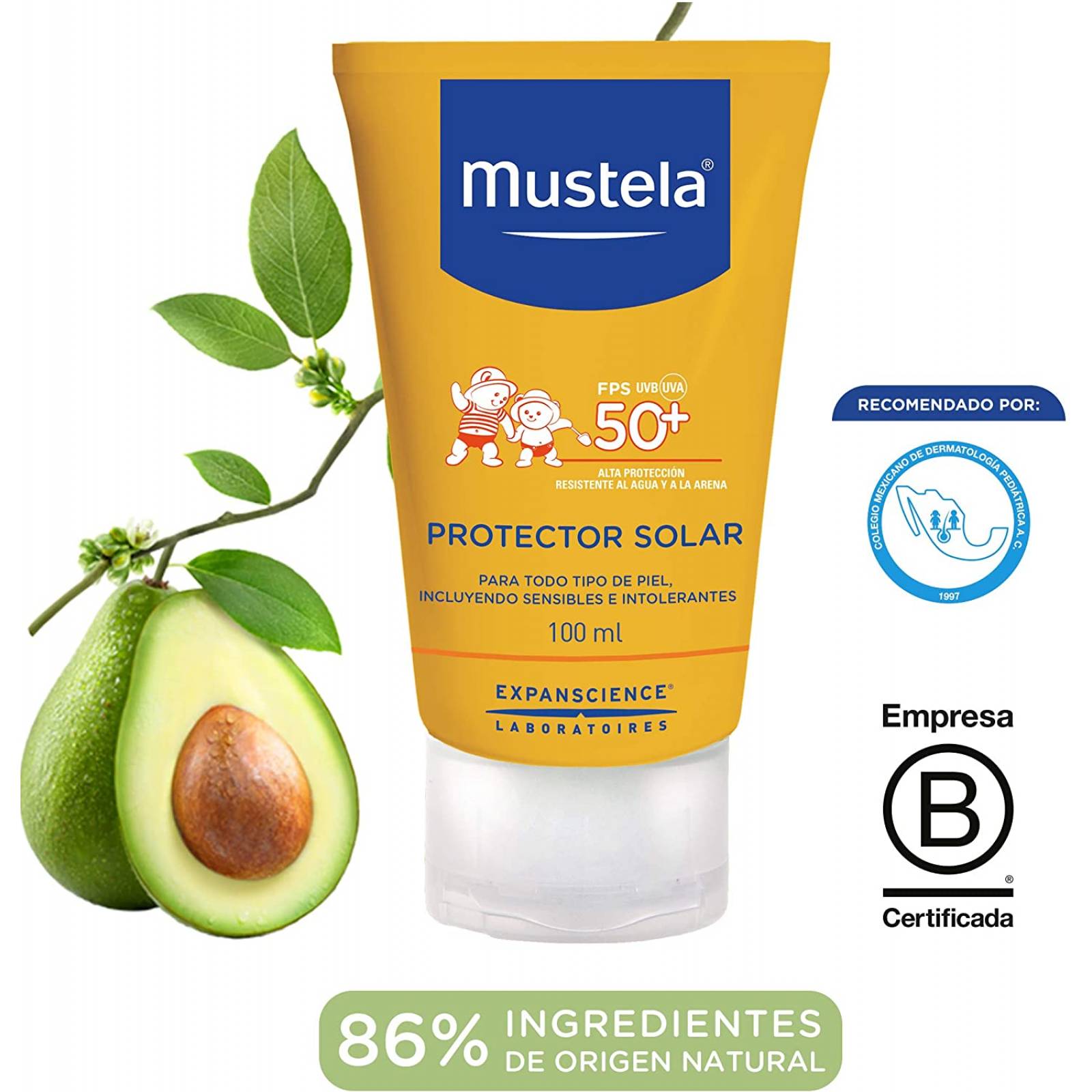 Protector Solar Fluido Corporal FPS 50+ Mustela  100 ml