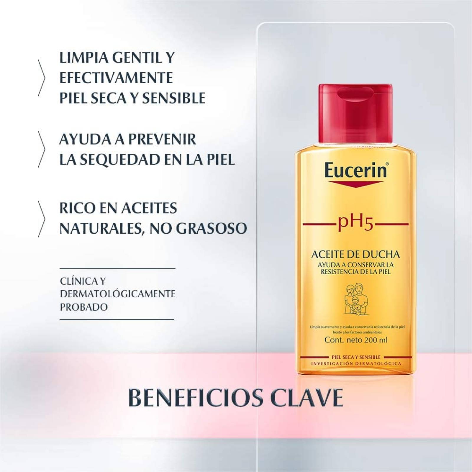 Eucerin Ph5 Aceite de Ducha para Piel Sensible o Seca 200 ml