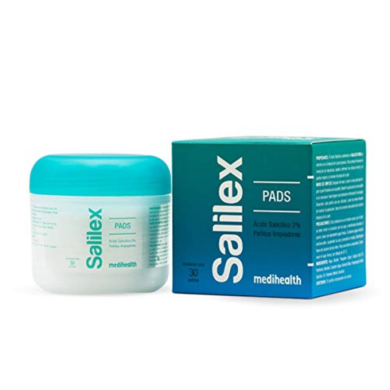 Salilex pads limpiadores para piel grasa - tarro con 30 pañitos