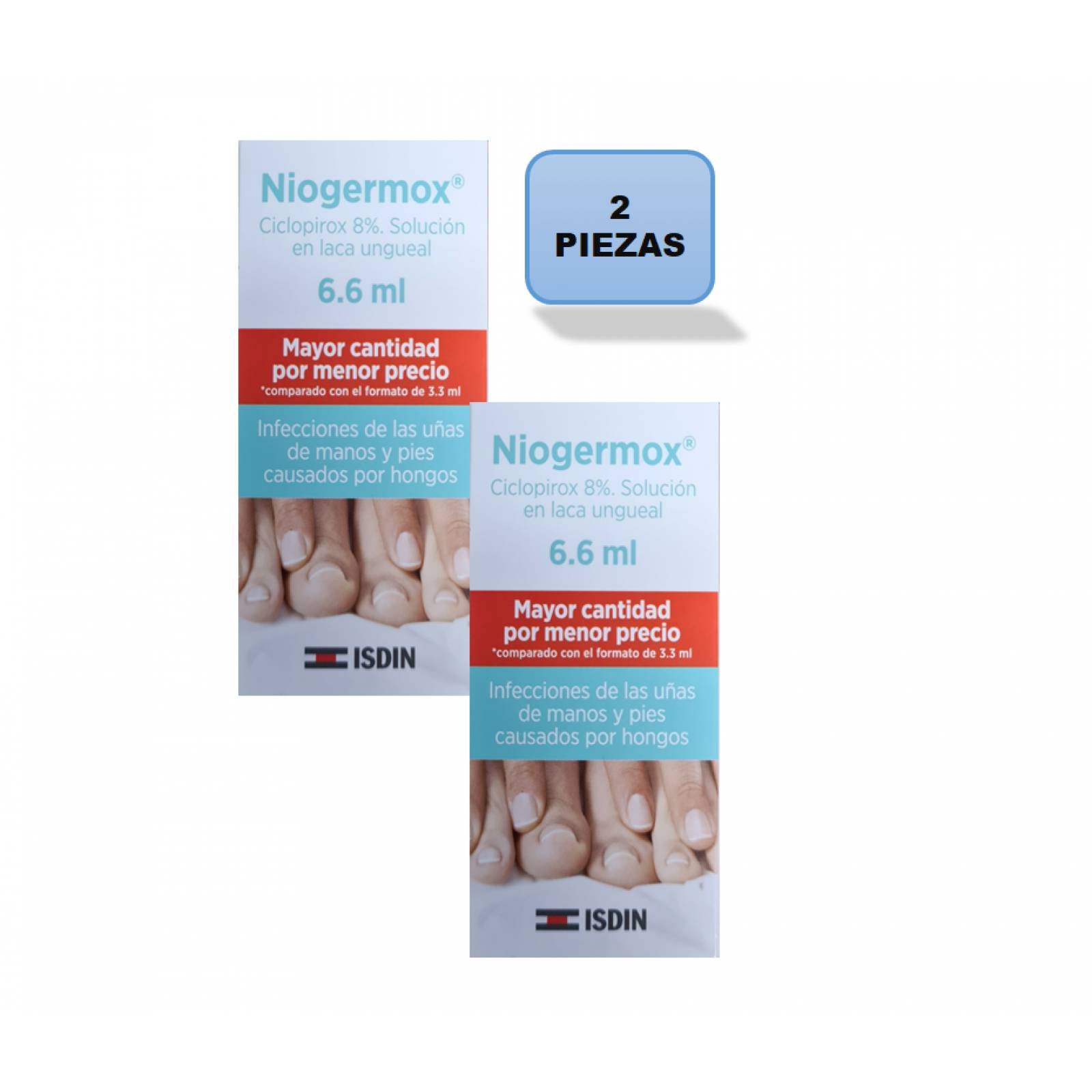Niogermox 66ml Isdin para uñas 2 PIEZAS