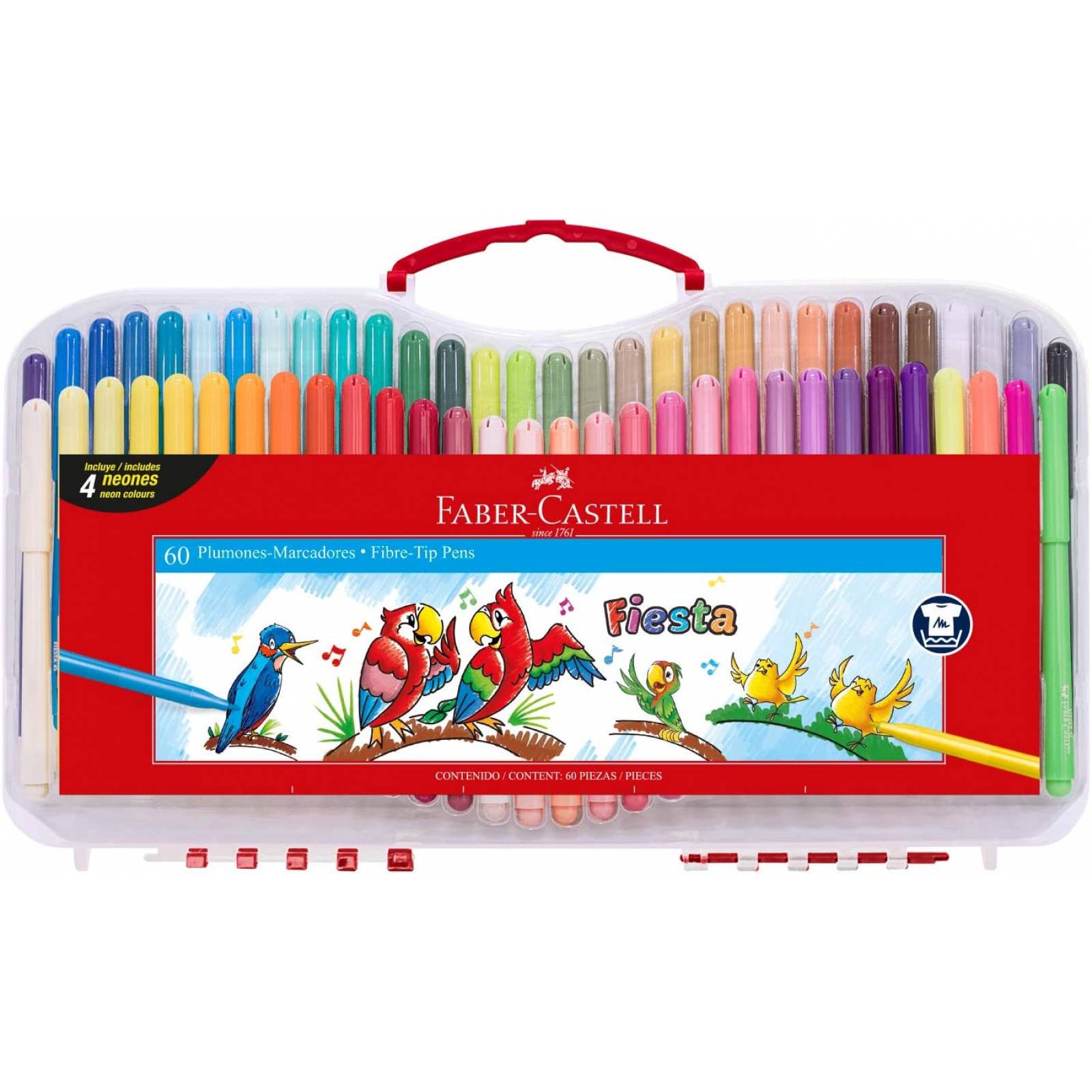 ESTUCHE PLUMONES FIESTA 60PZ (FABER CASTELL)