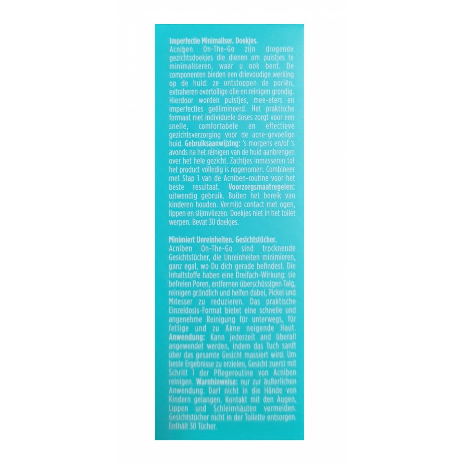 Toallitas isdin Acniben 3 Minimizador de Imperfecciones