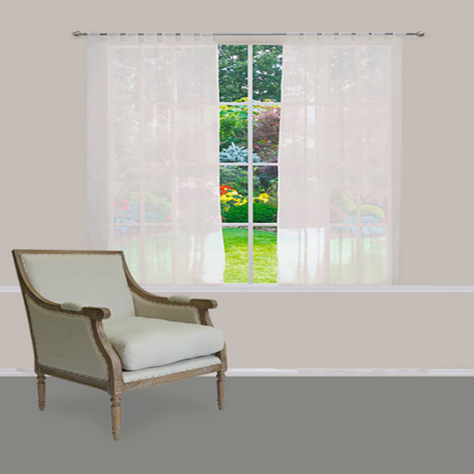 Cortinas Translucidas Cortas | Beige